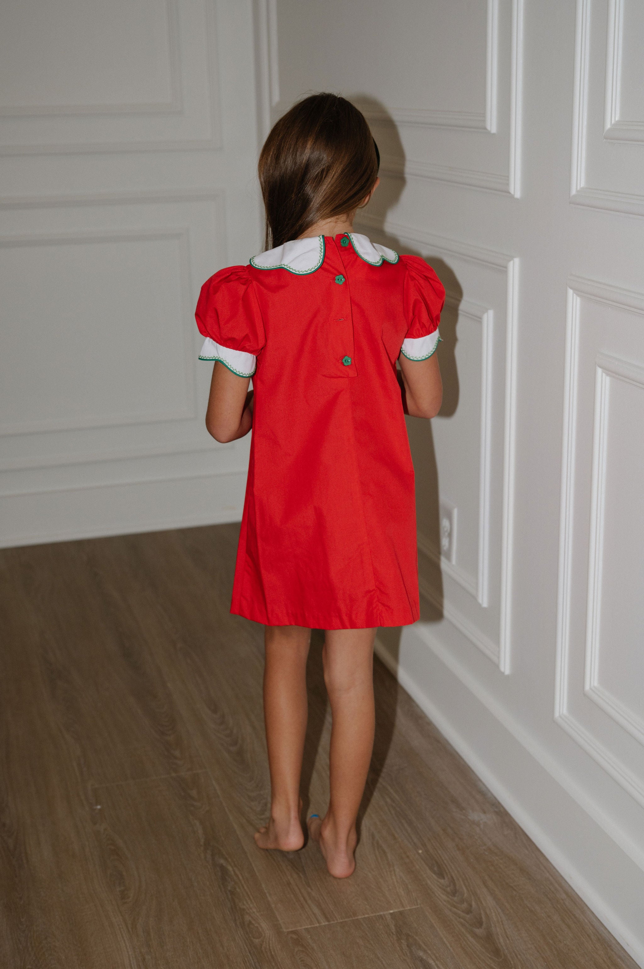 Wreath Ella Dress-Red