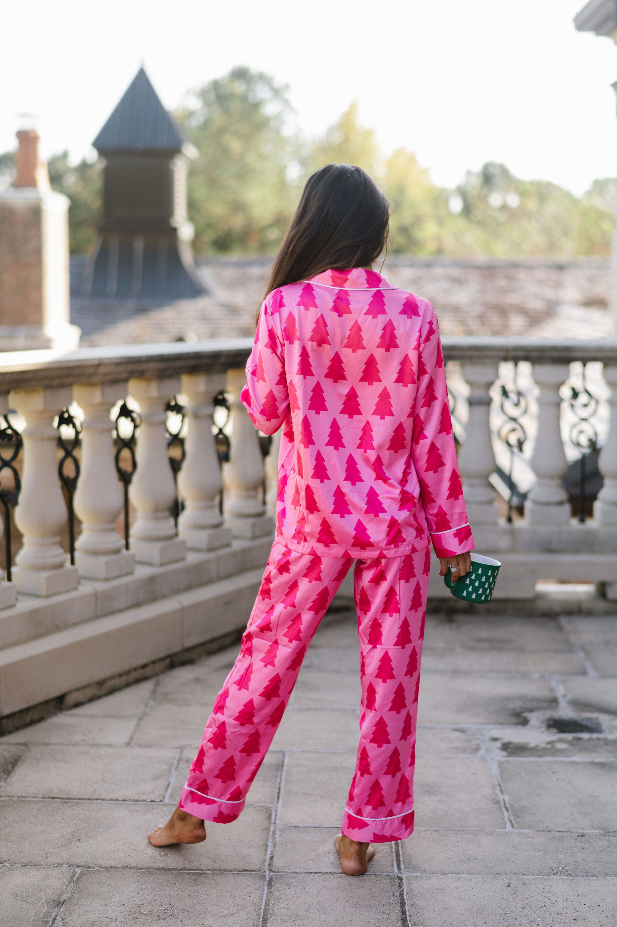 Dreaming Of A Pink Christmas Pajama Set