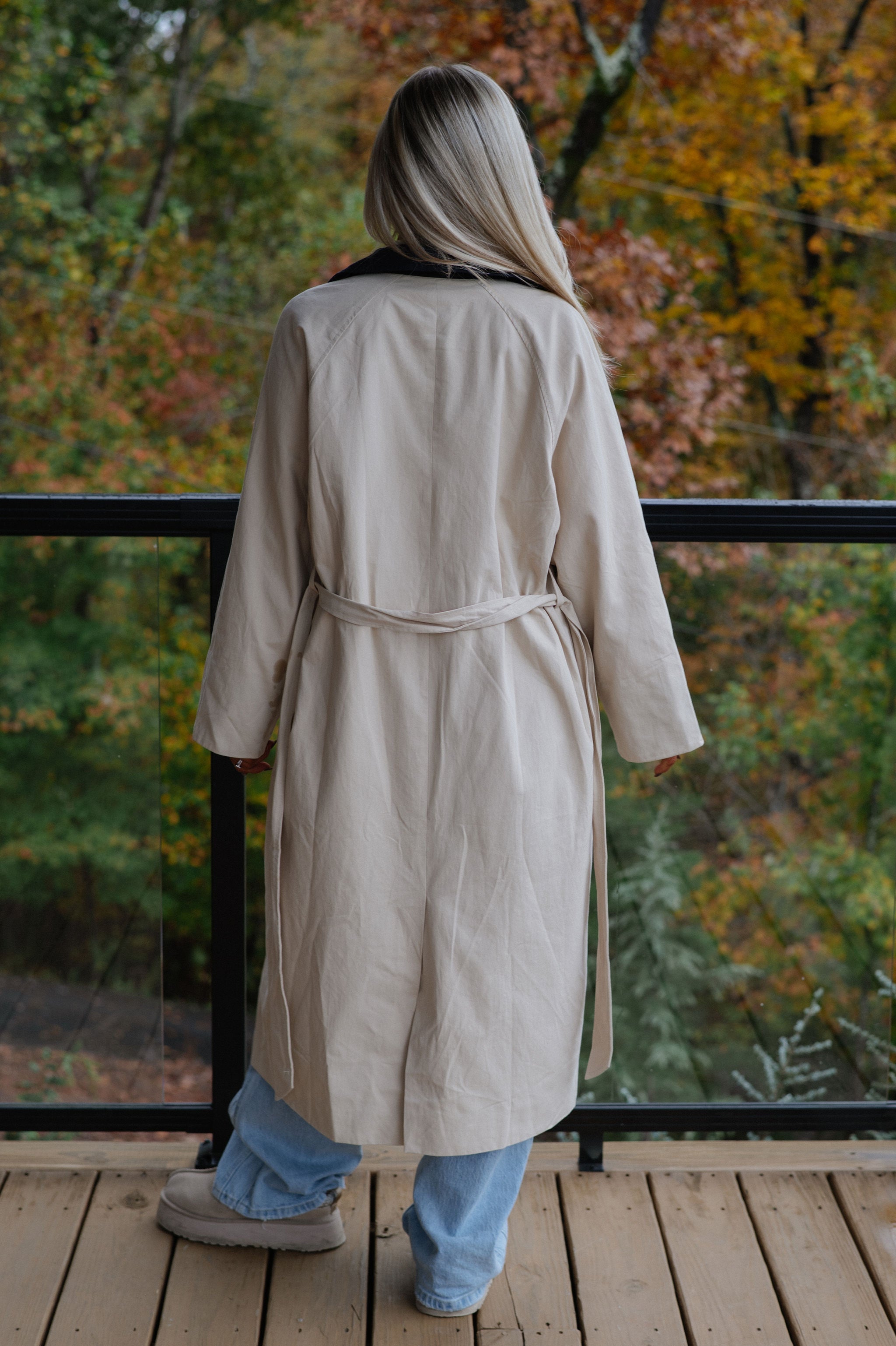 Opal Trenchcoat-Beige/Navy