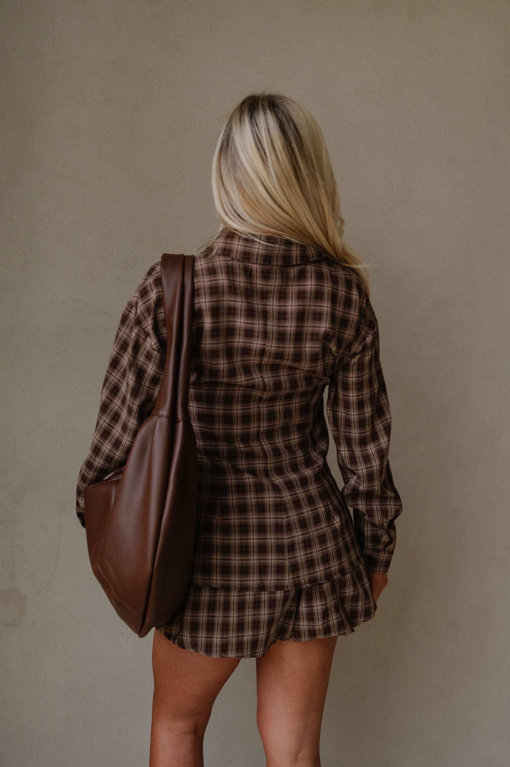 Casey Plaid Shorts Set