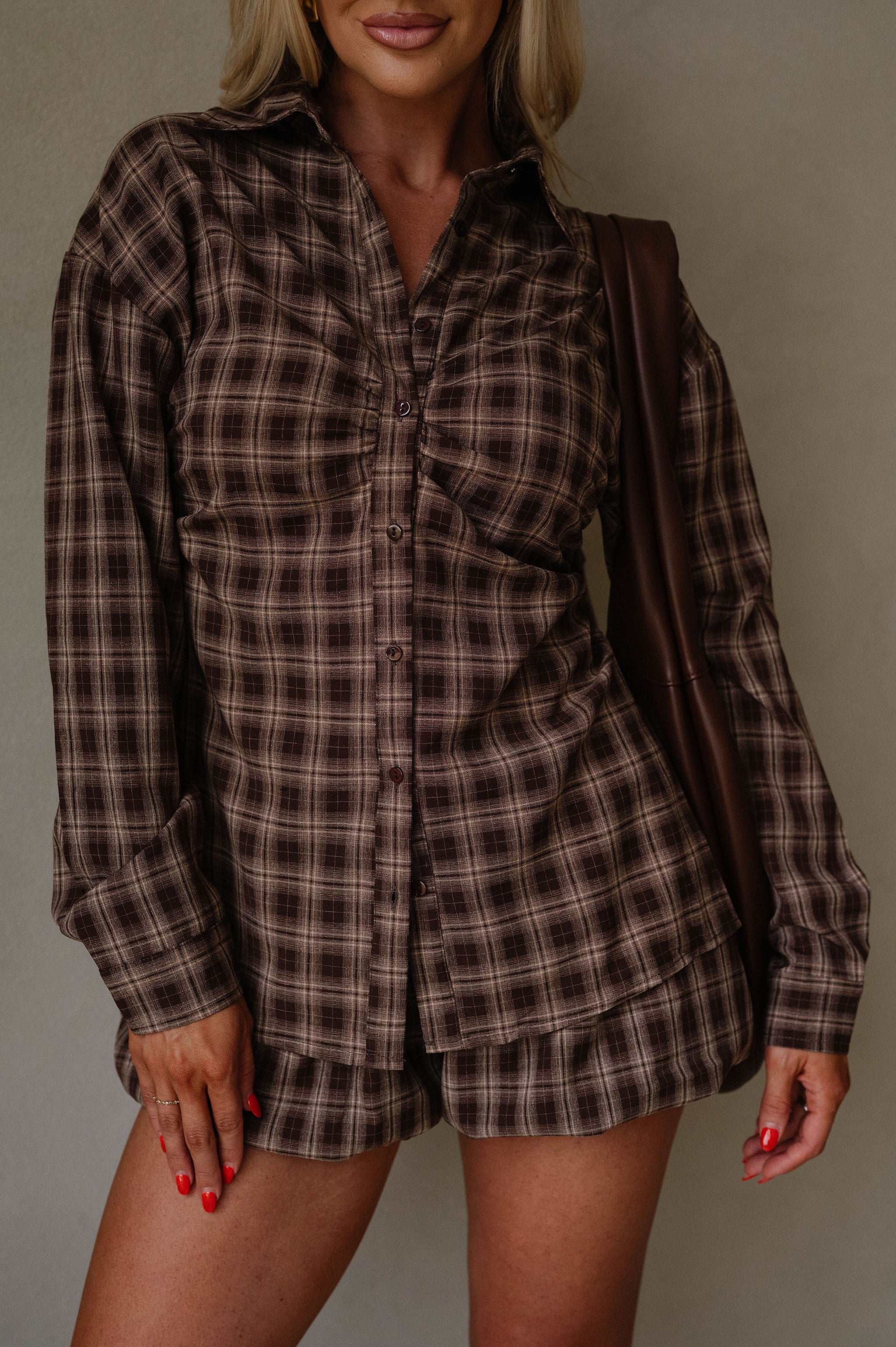 Casey Plaid Shorts Set