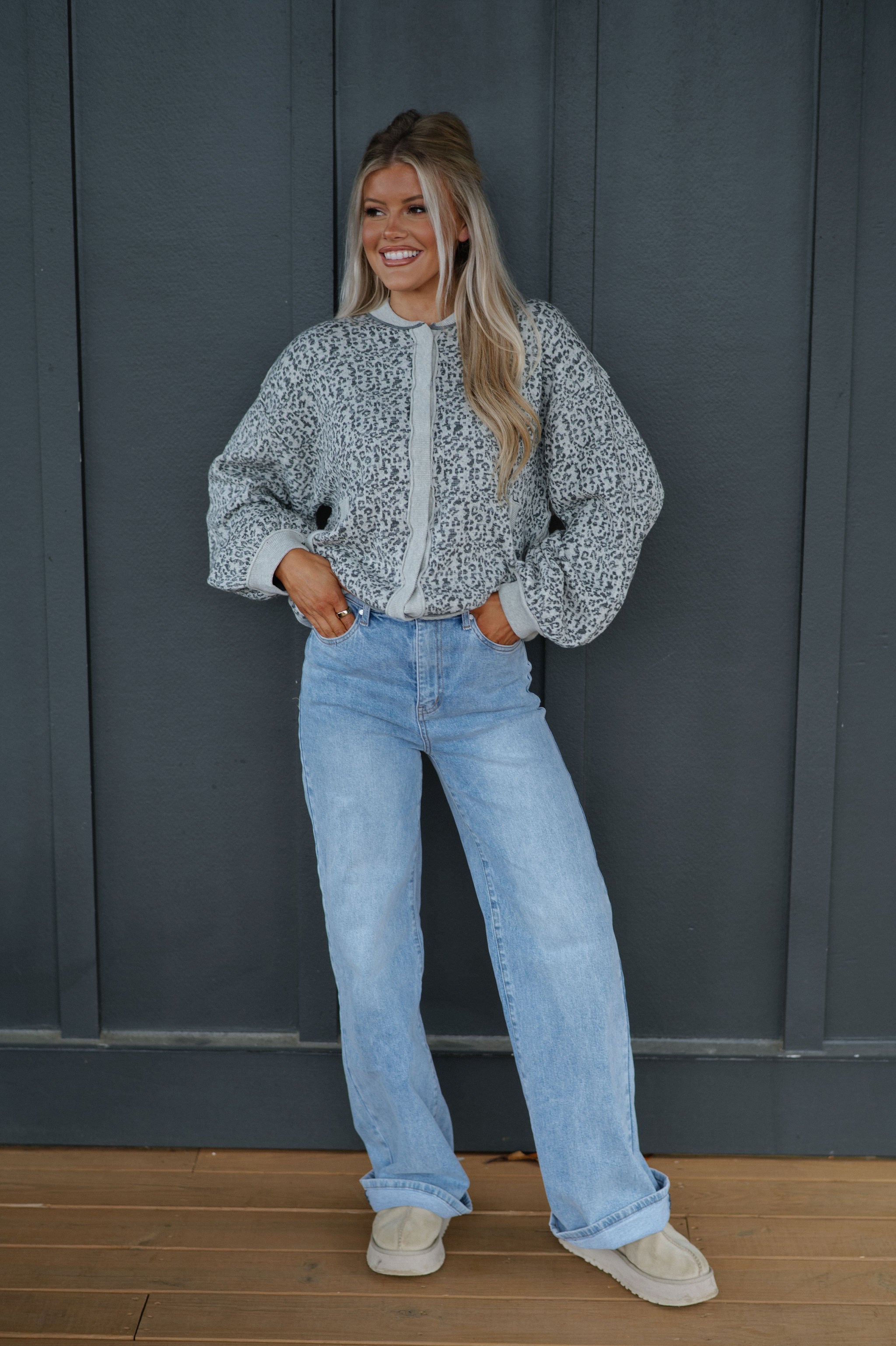 Cheetah Cardigan Sweater