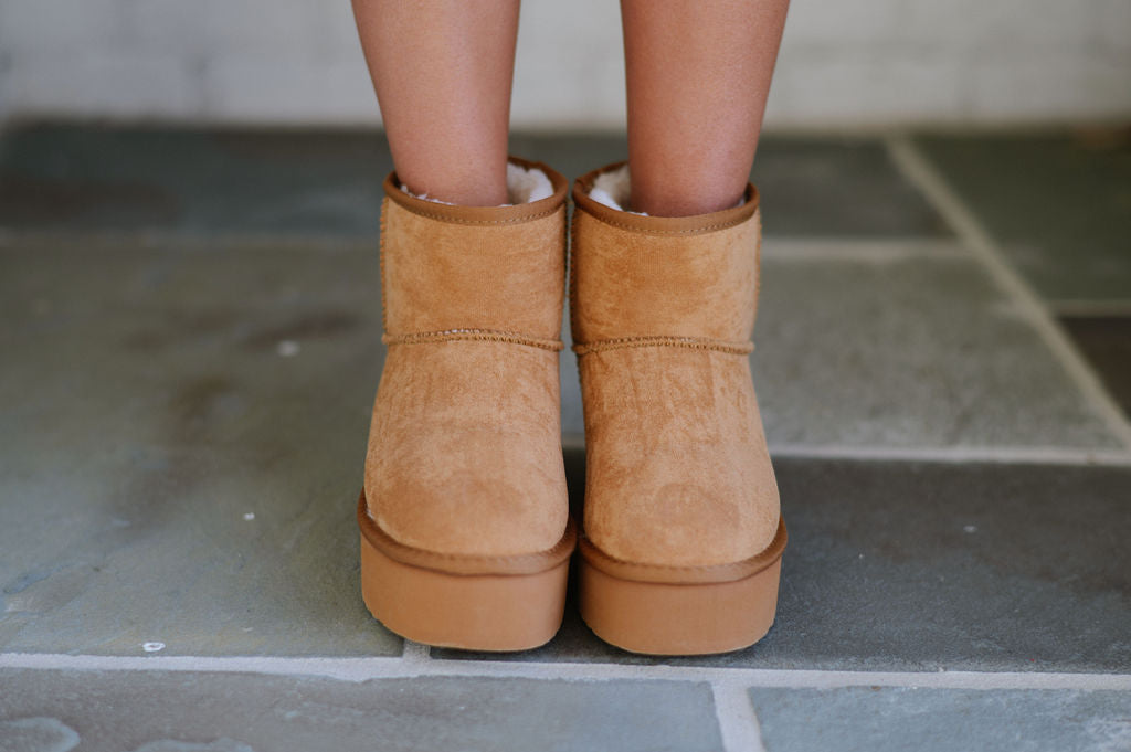 Lucas Platform Boots-Tan