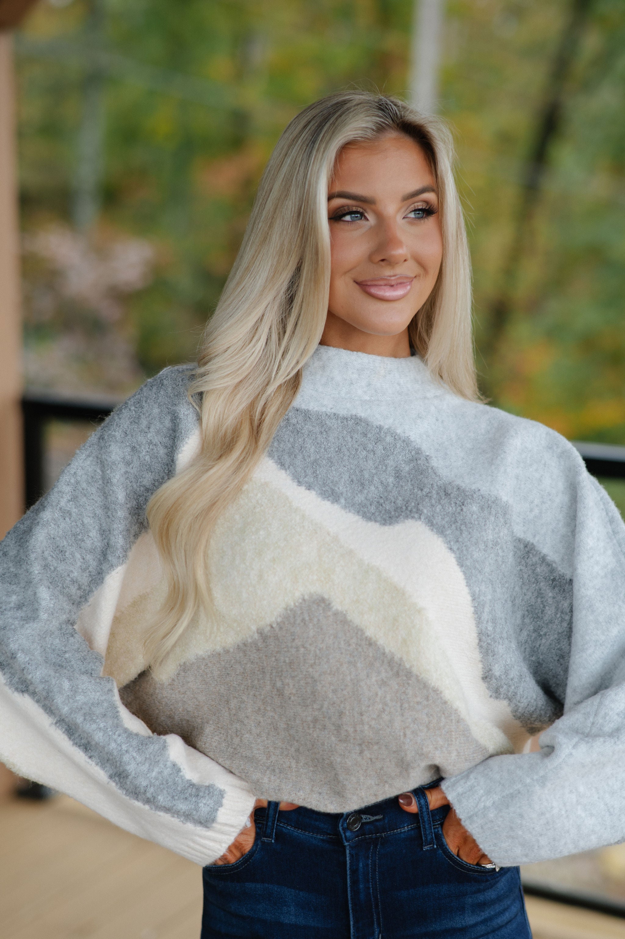 Perry Sweater-Grey/Tan