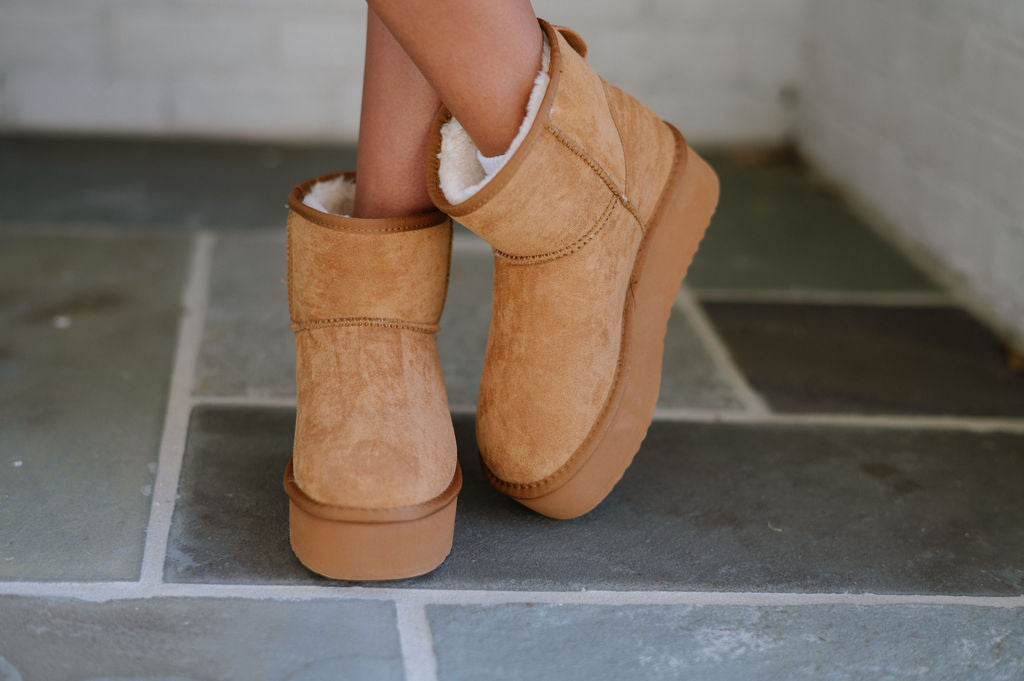 Lucas Platform Boots-Tan