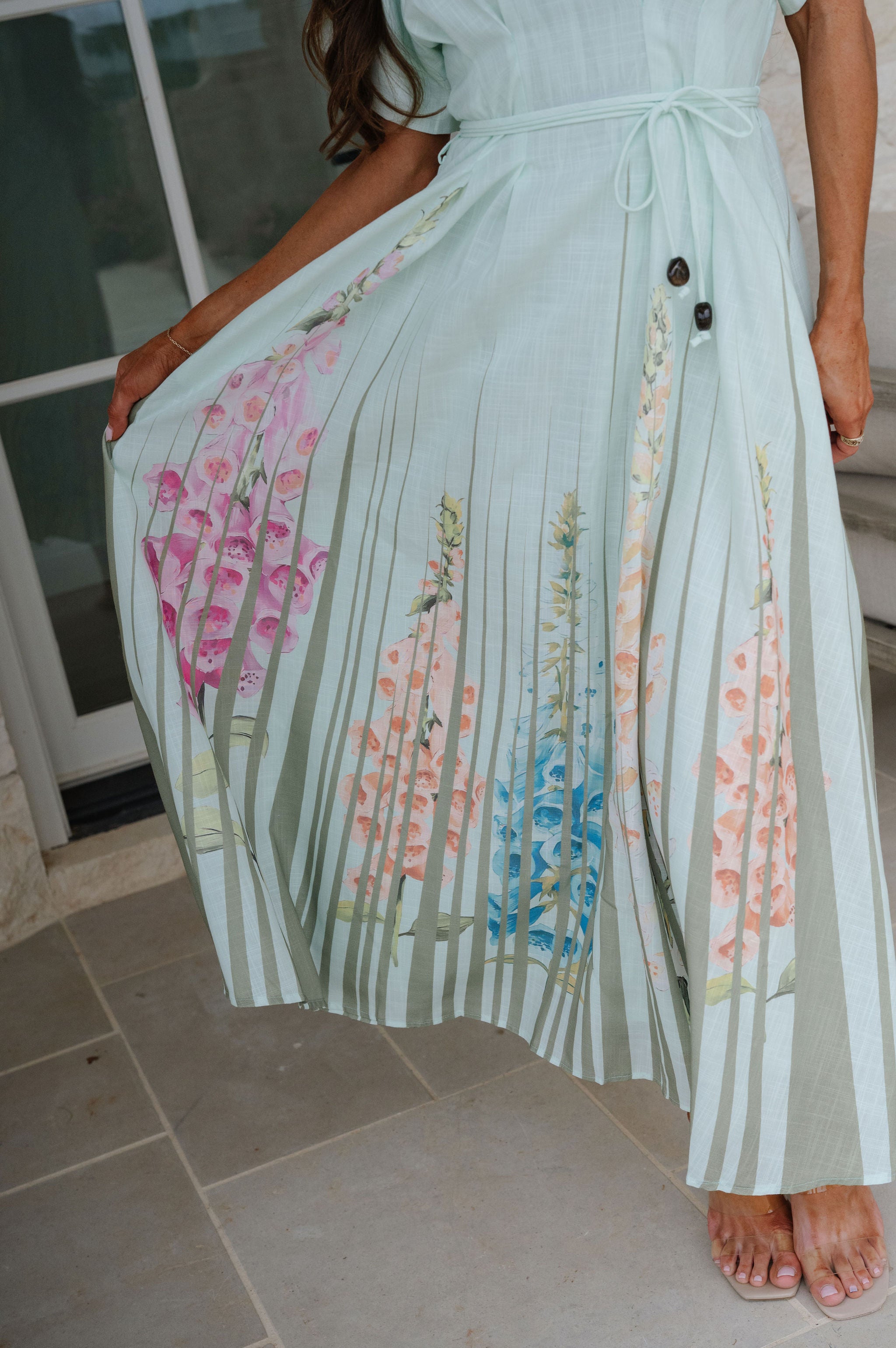 Sabrina Maxi Dress-Mint Green S