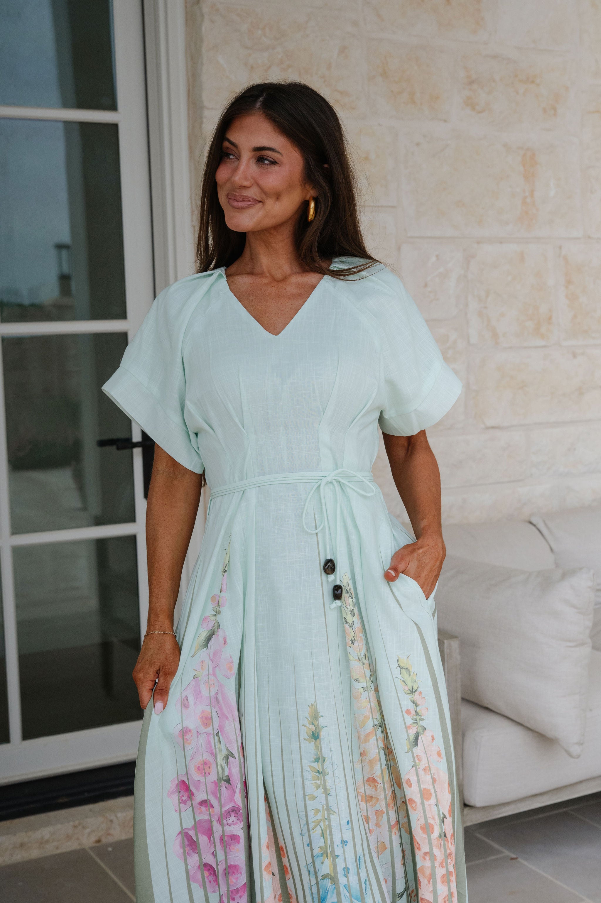 Sabrina Maxi Dress-Mint Green