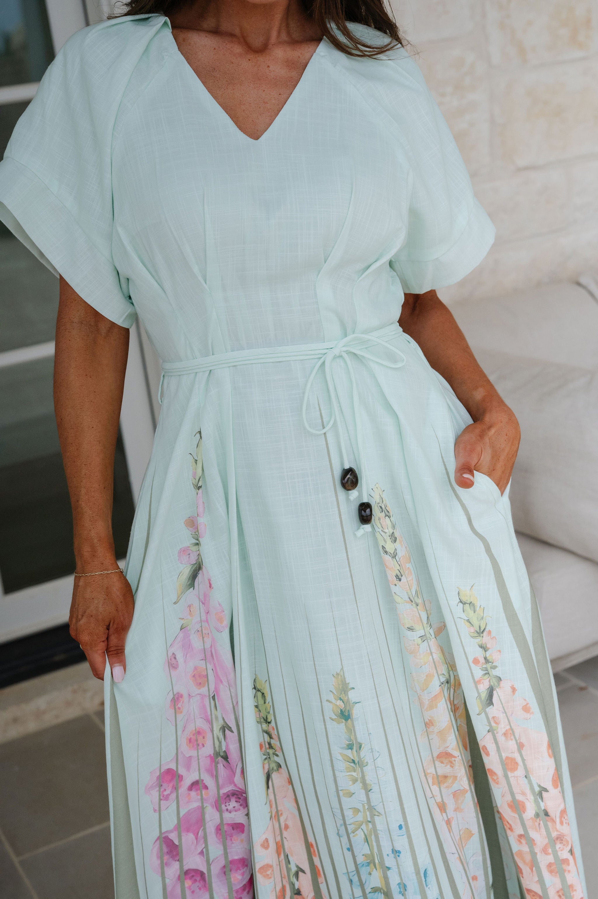 Sabrina Maxi Dress-Mint Green