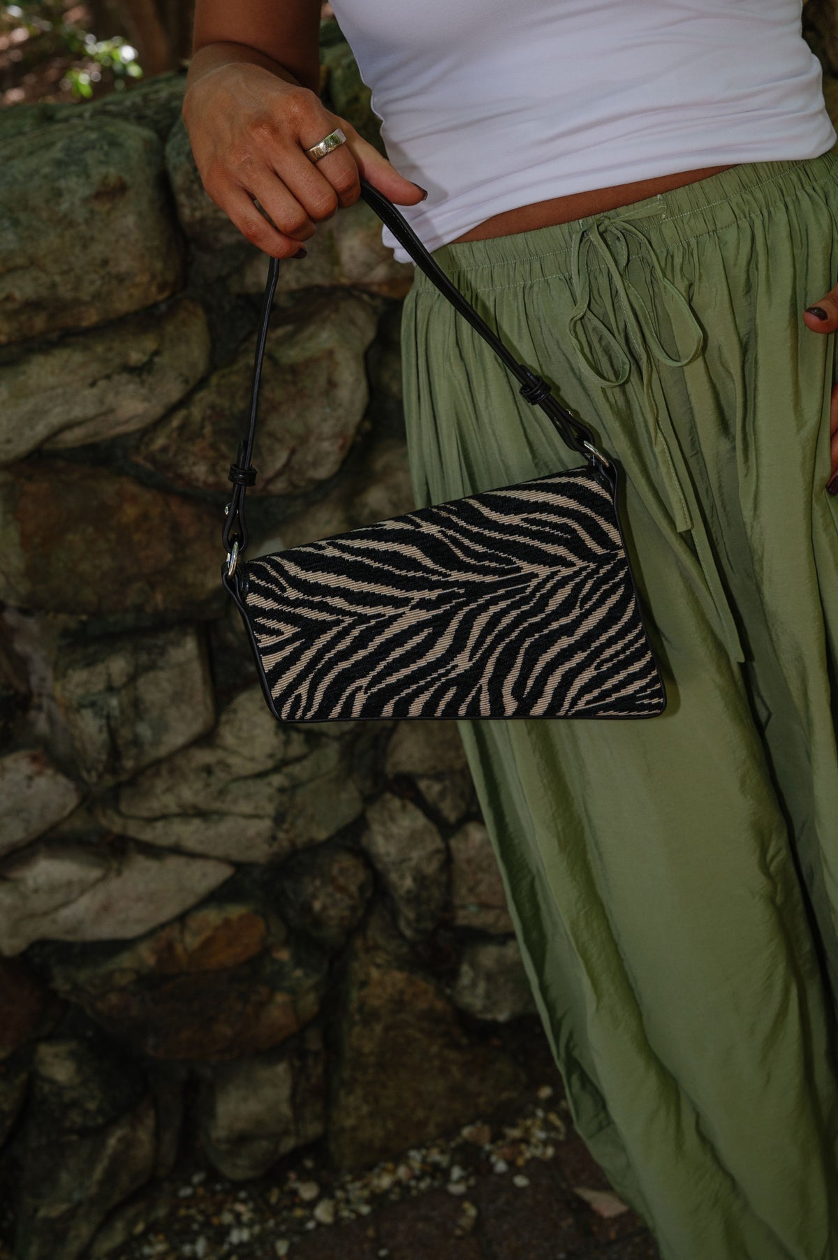 Fatima Zebra Shoulder Bag