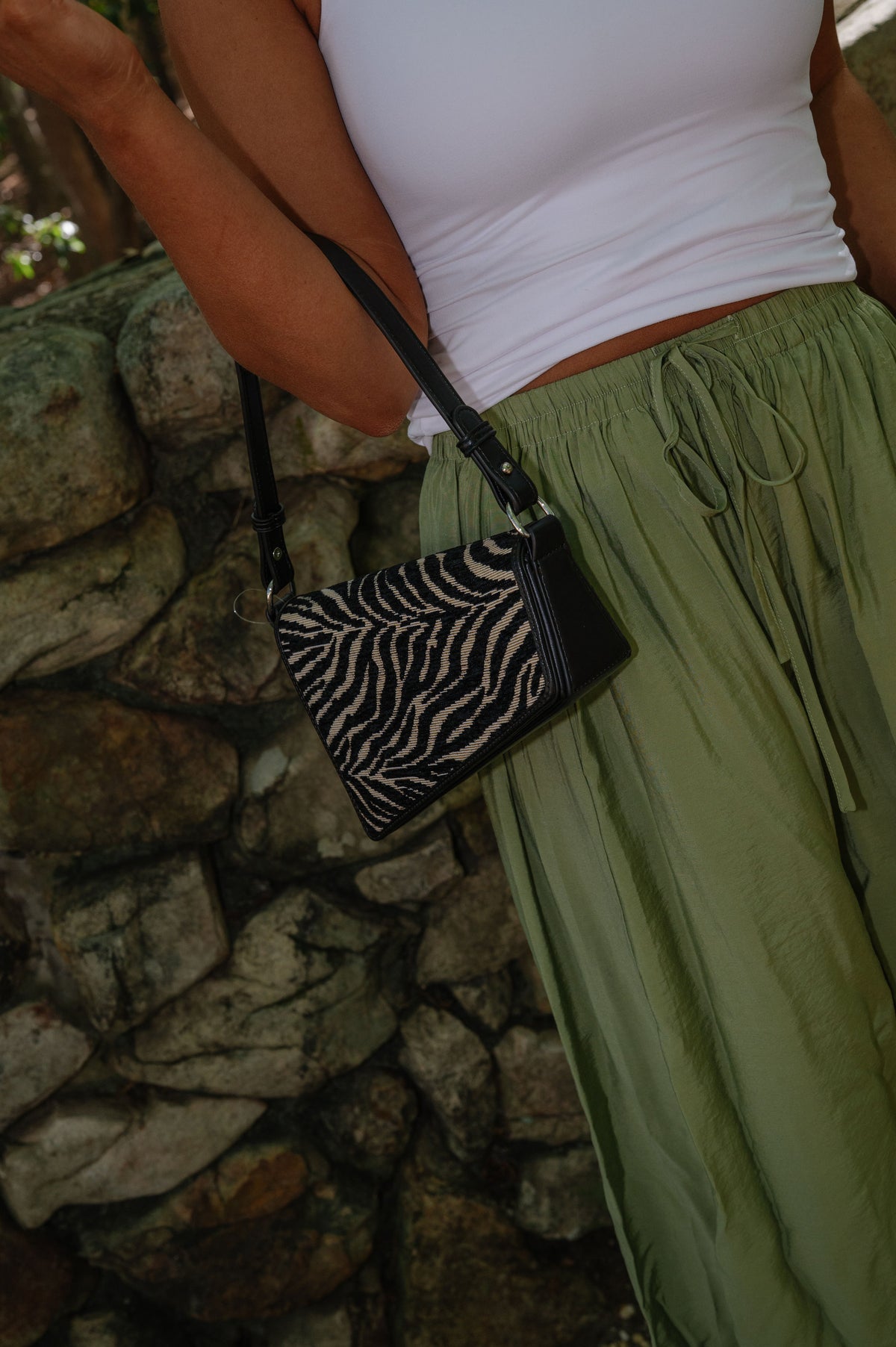 Fatima Zebra Shoulder Bag