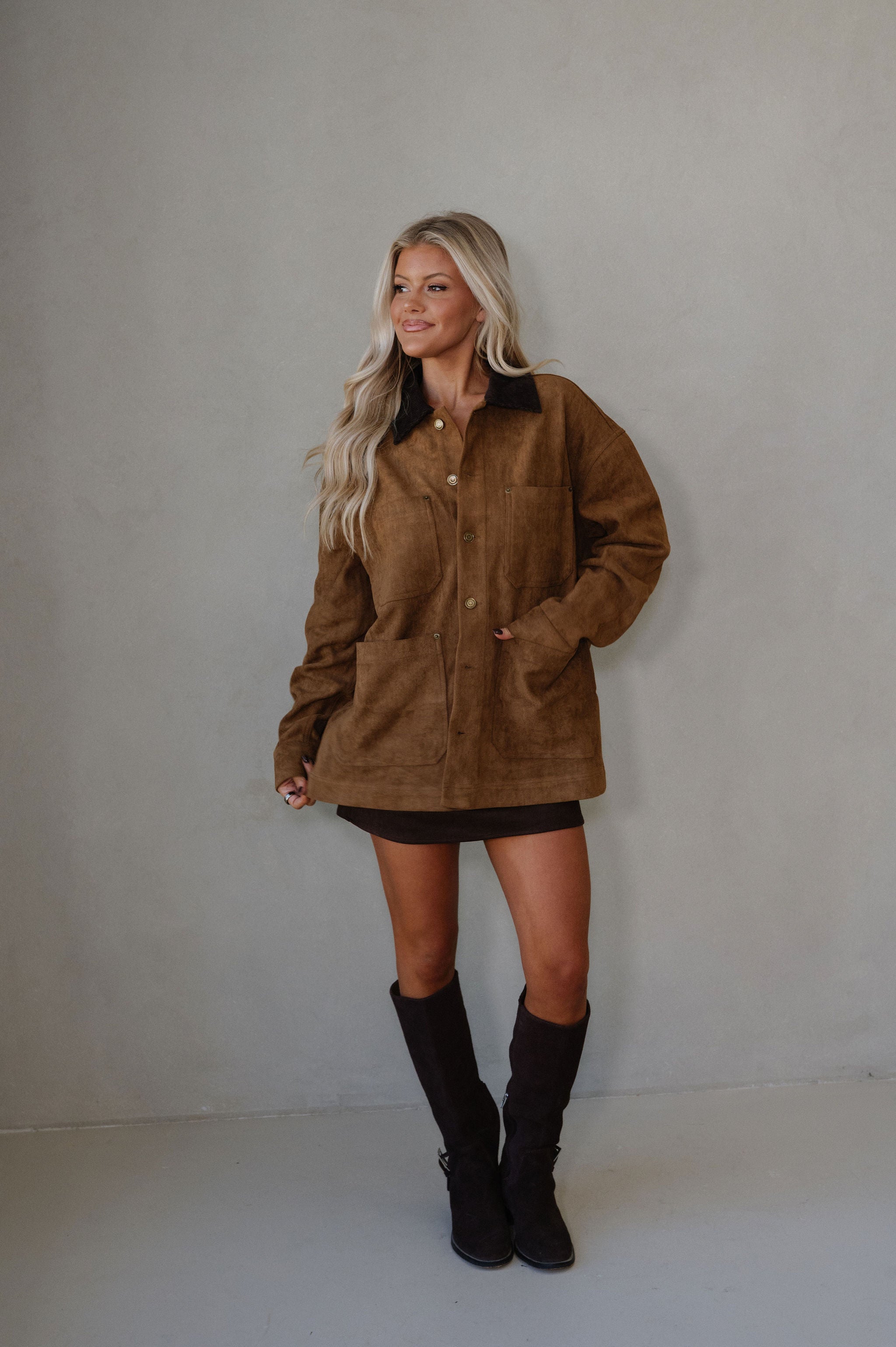 Puckett Suede Jacket-Camel