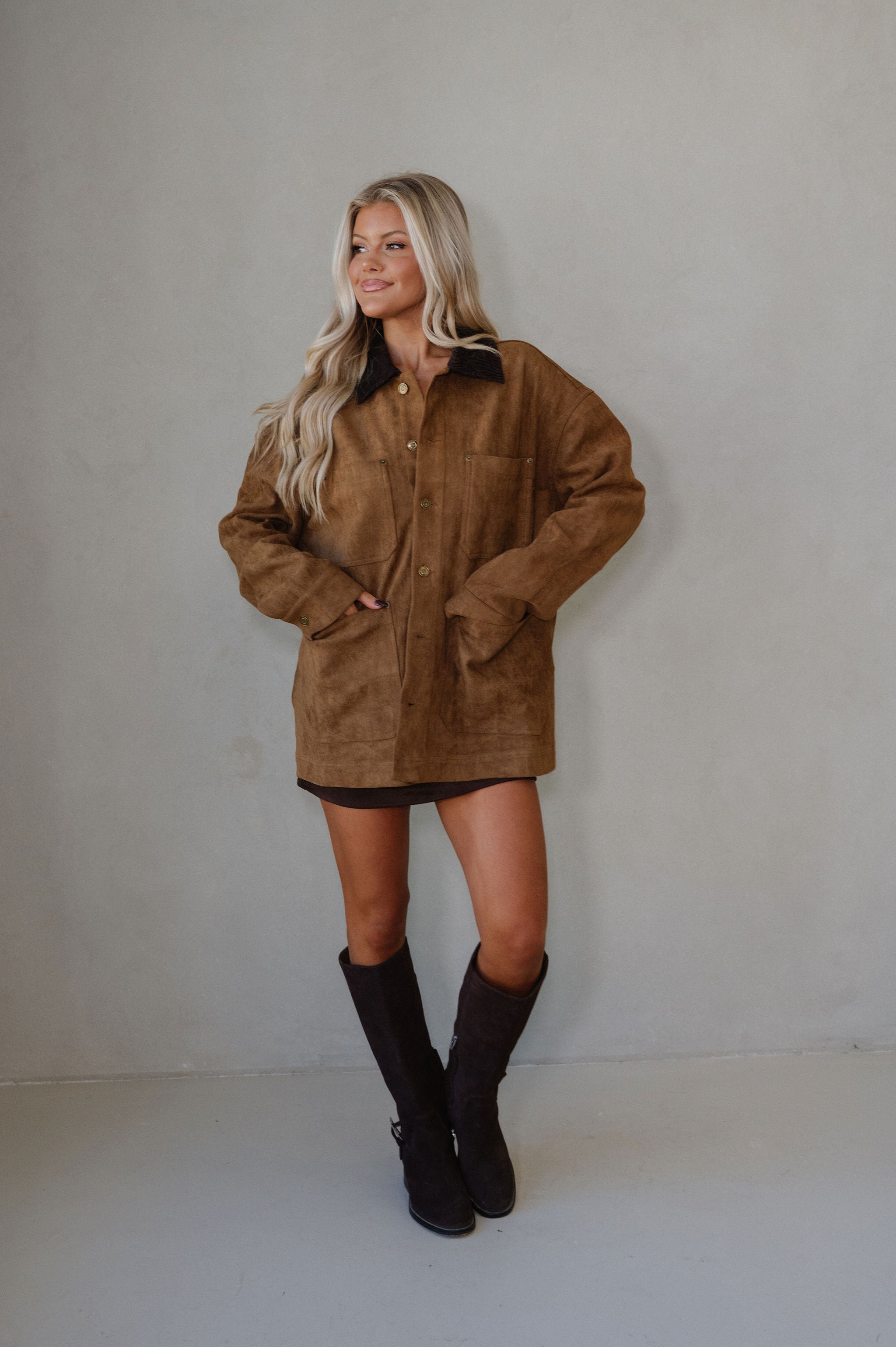 Puckett Suede Jacket-Camel