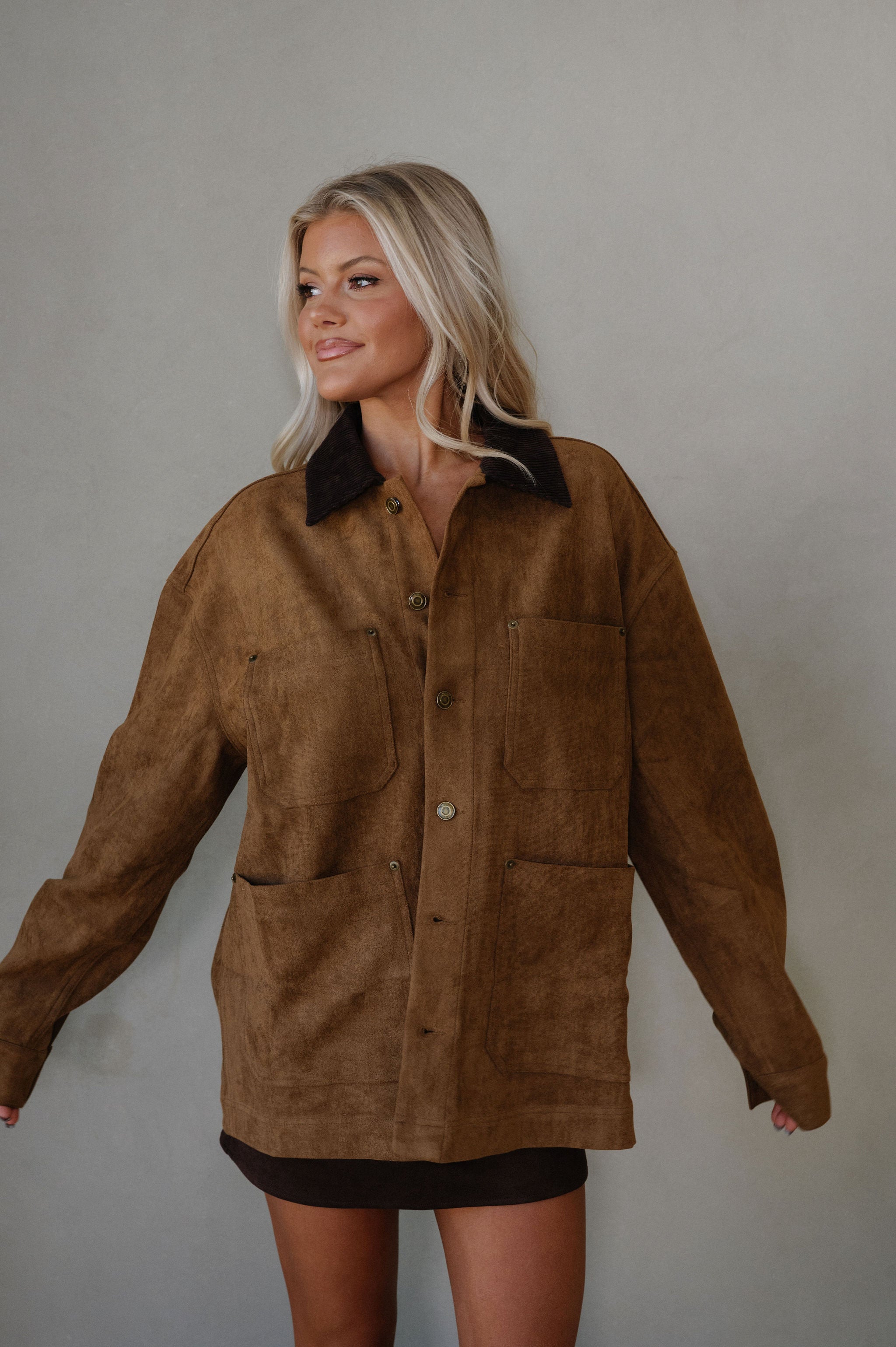 Puckett Suede Jacket-Camel