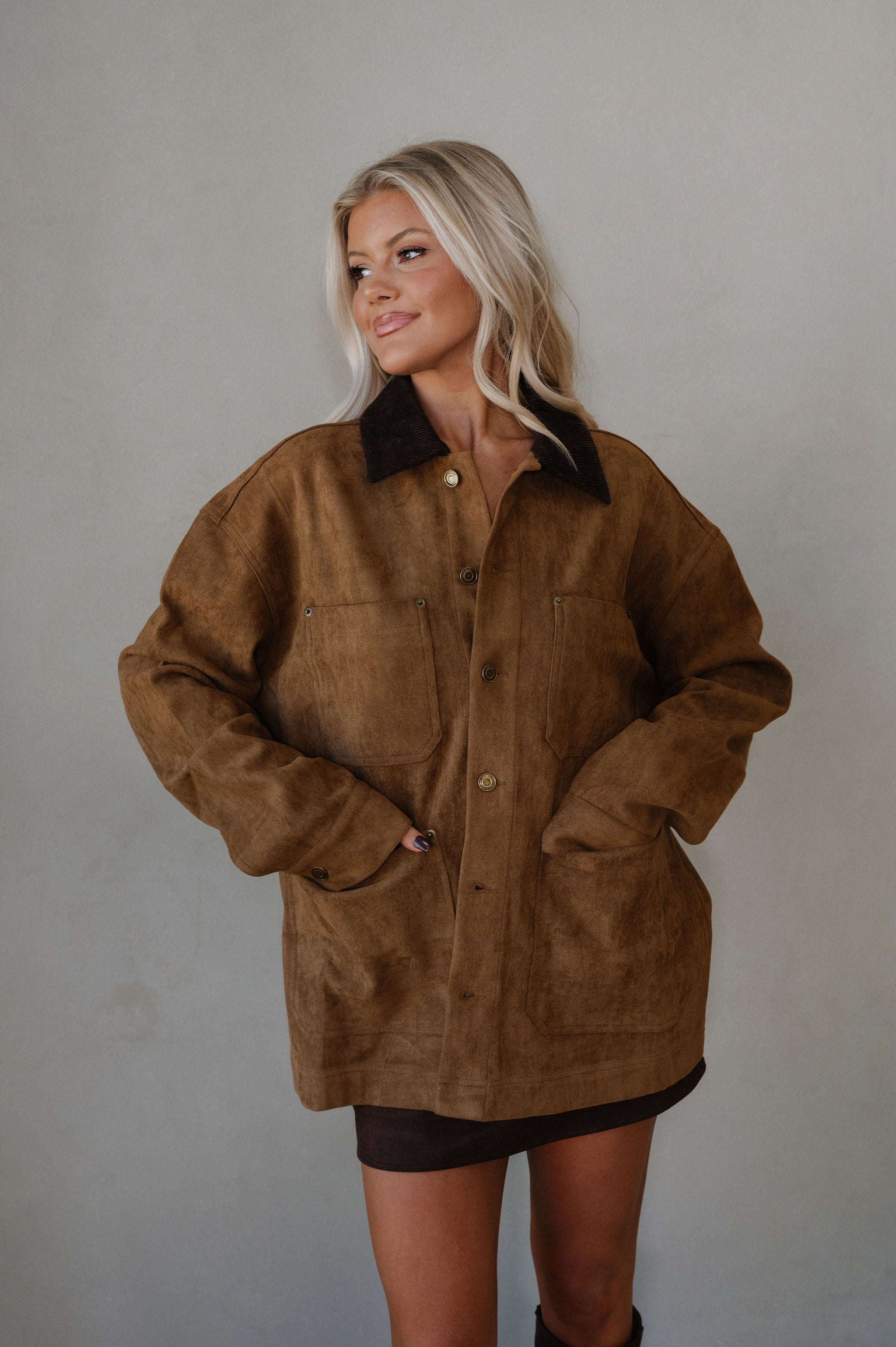 Puckett Suede Jacket-Camel