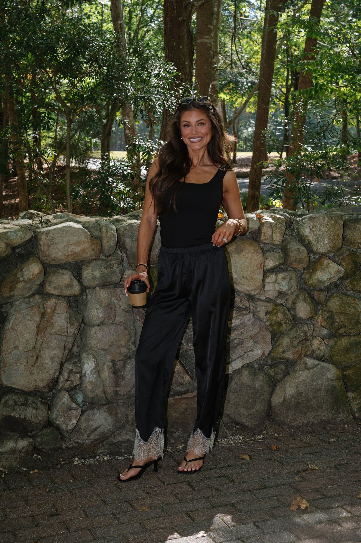 Rae Square Neckline Tank Top-Black