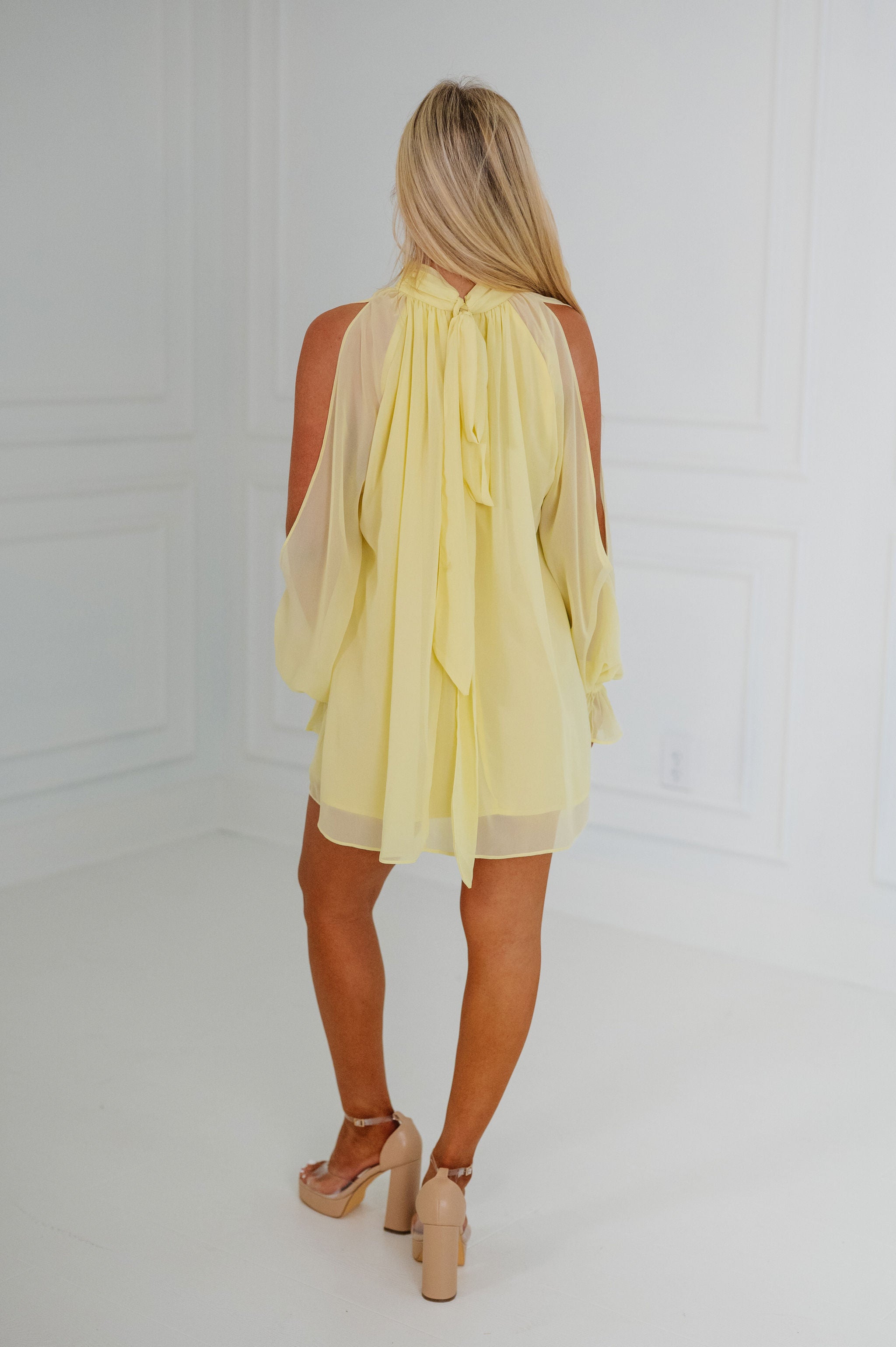Elowen Mini Dress-Butter Yellow
