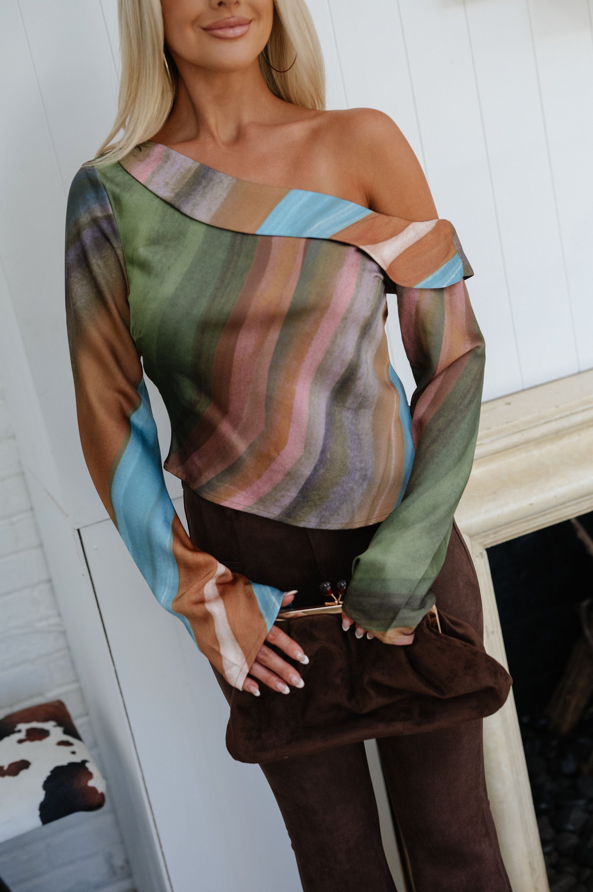 Emma OTS Asymmetrical Top-Brown Multi