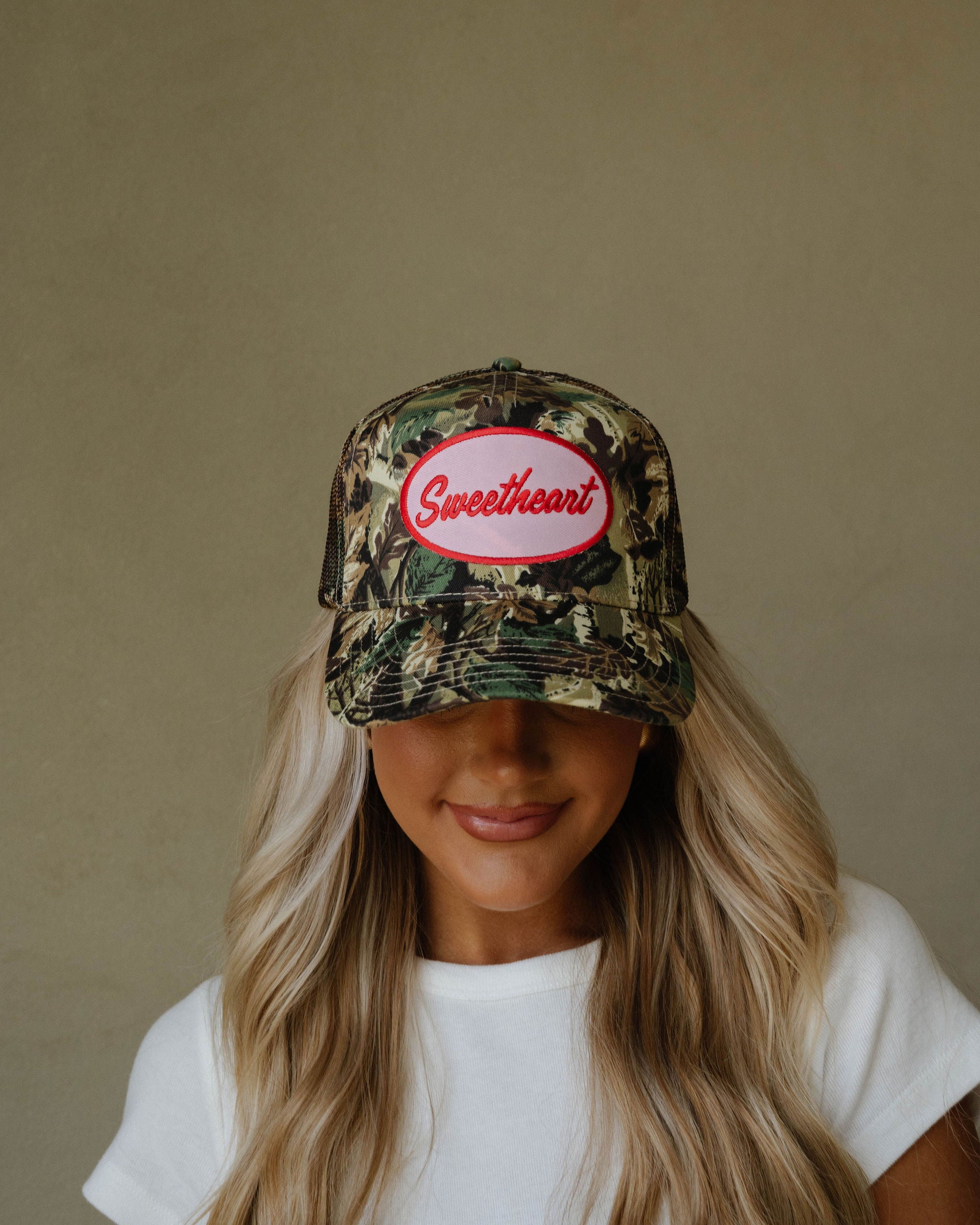 Sweetheart Camo Vintage Trucker Hat