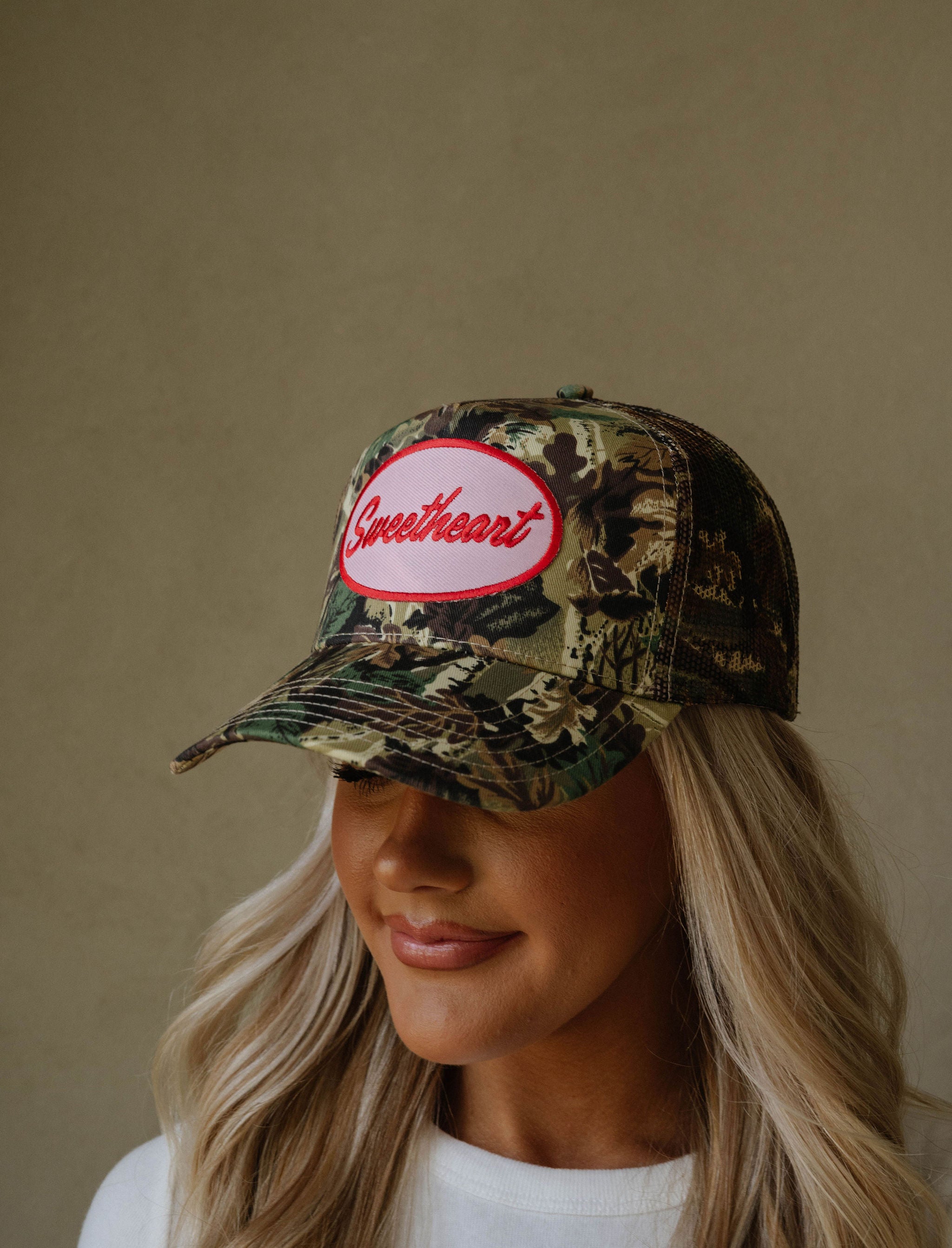Sweetheart Camo Vintage Trucker Hat