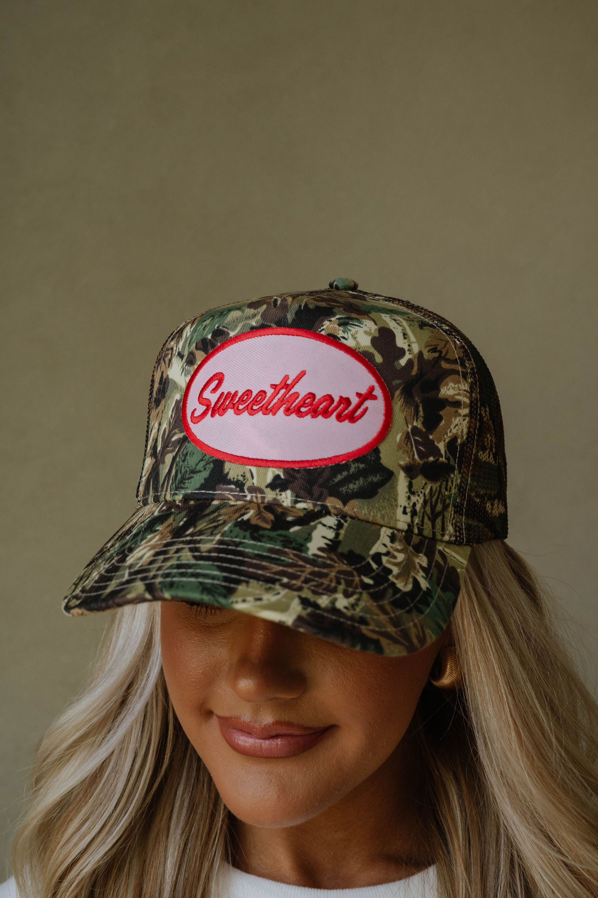 Sweetheart Camo Vintage Trucker Hat
