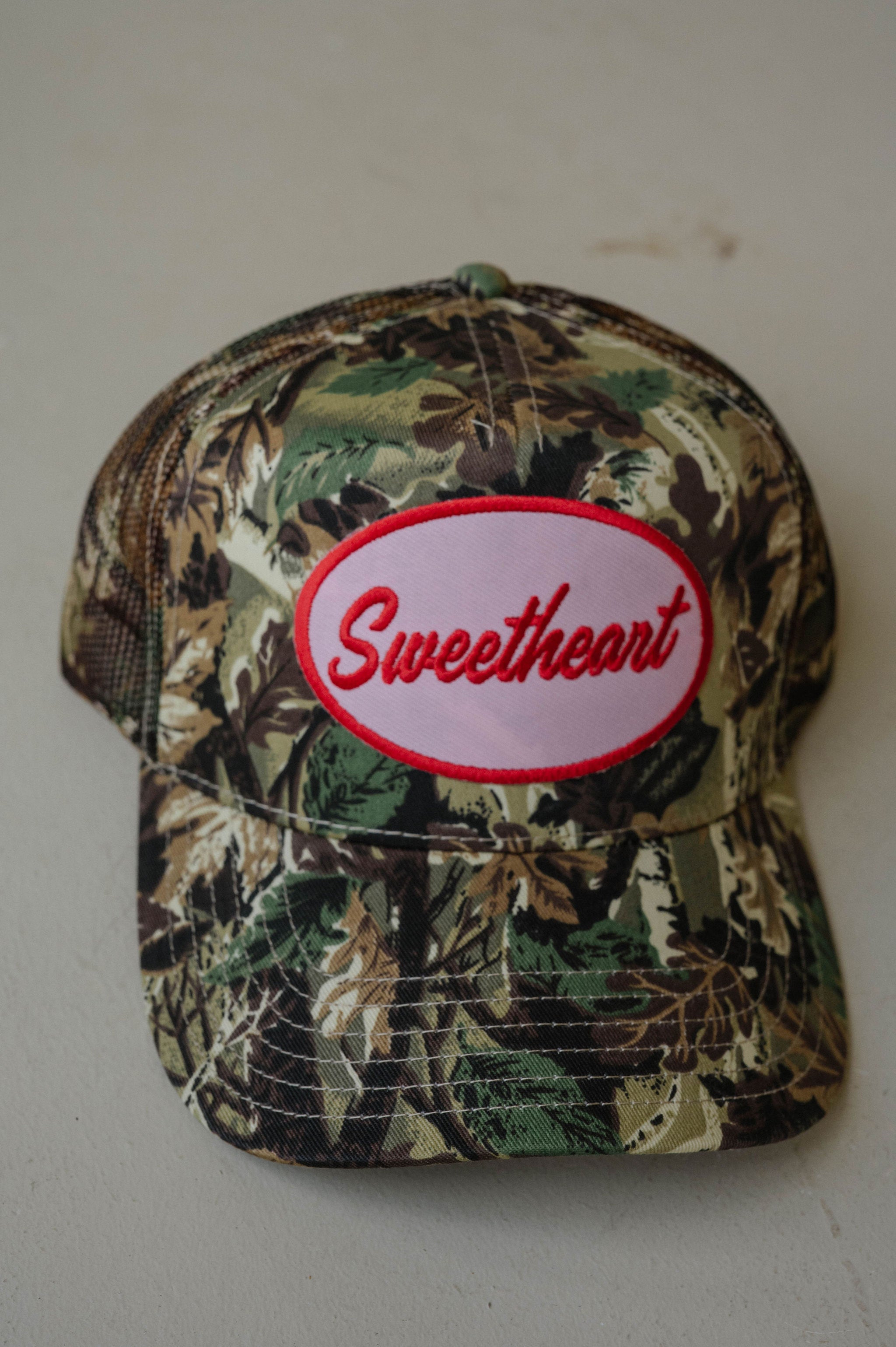 Sweetheart Camo Vintage Trucker Hat