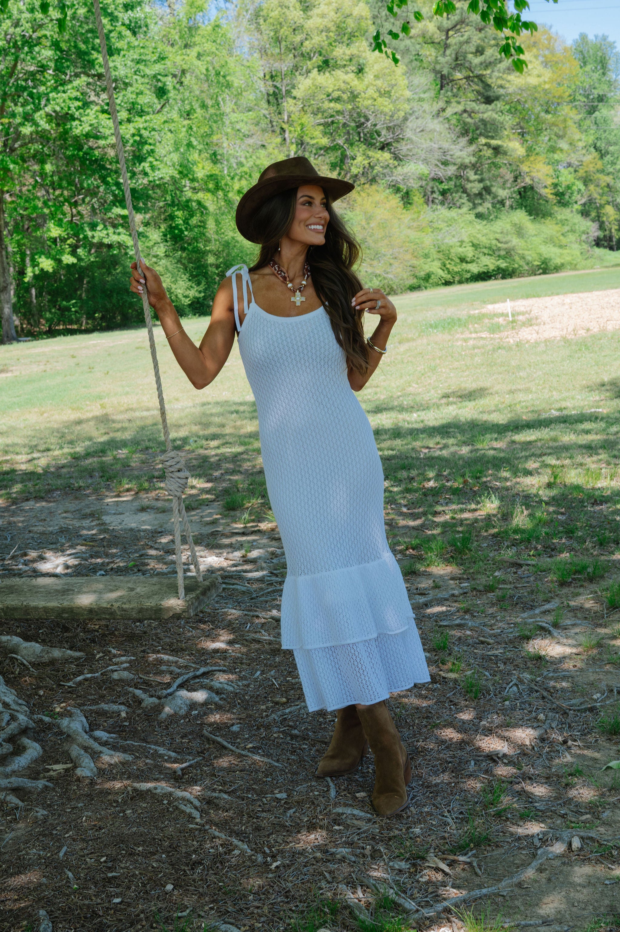 Tulum Knit Dress-Off White