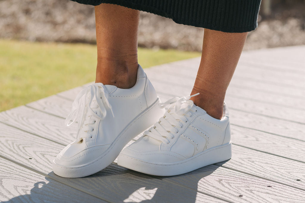 Adele Stitch Sneaker- White