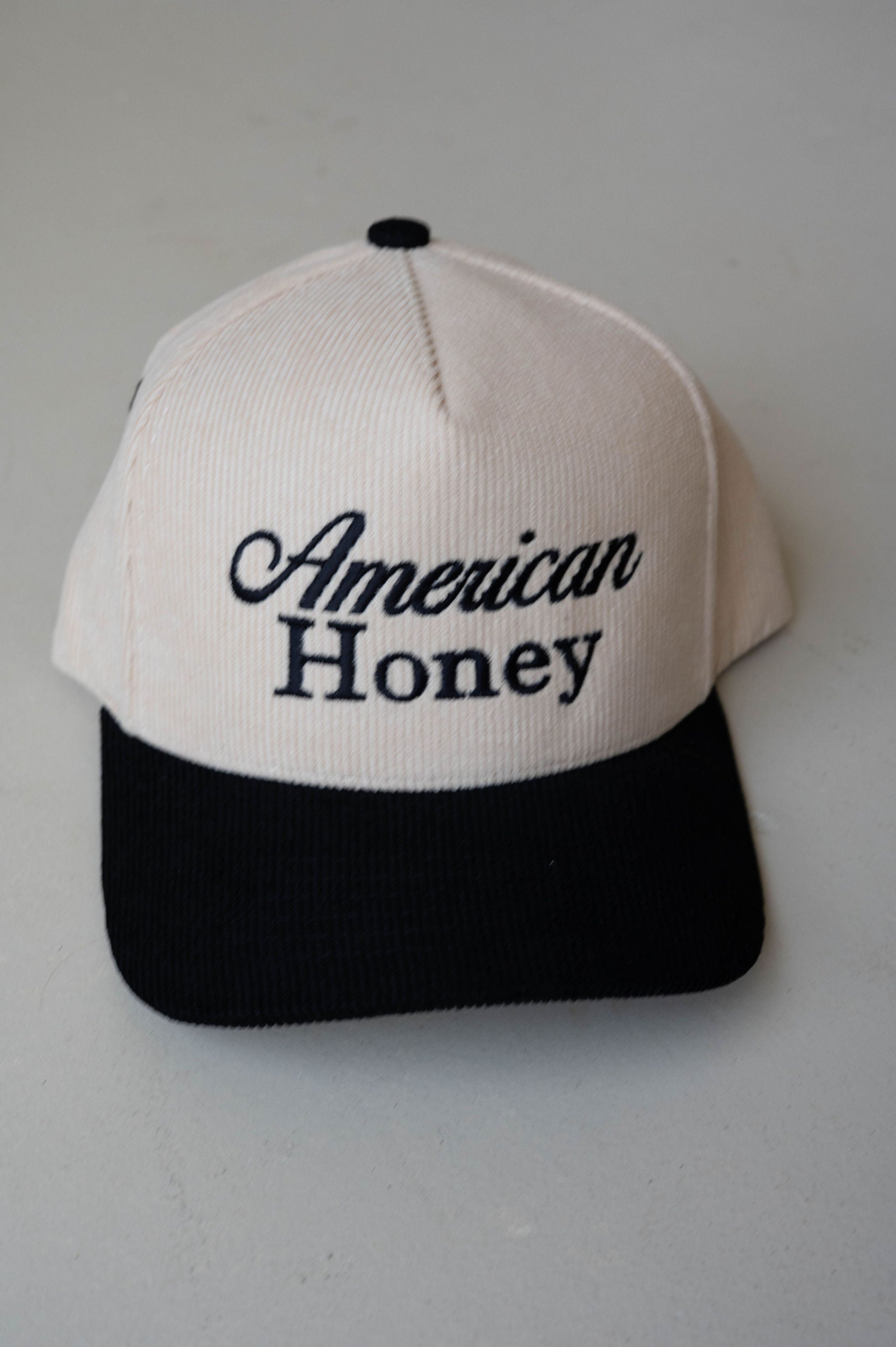 "American Honey" Corduroy Hat-Black