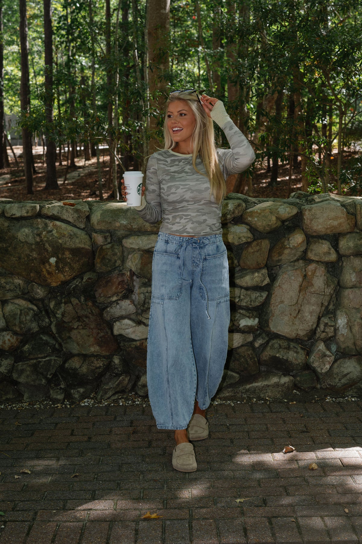 Camo Long Sleeve Top