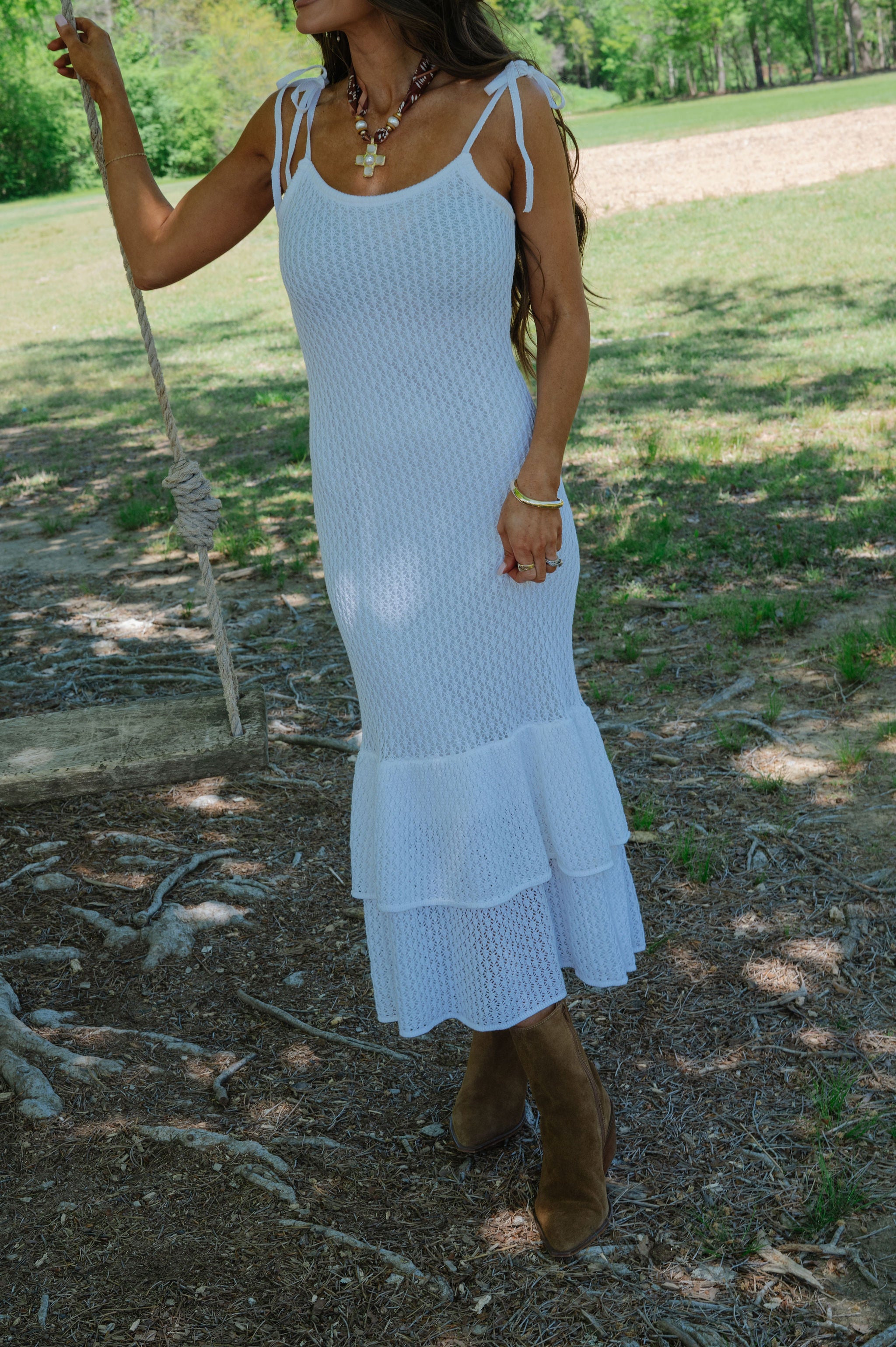 Tulum Knit Dress-Off White