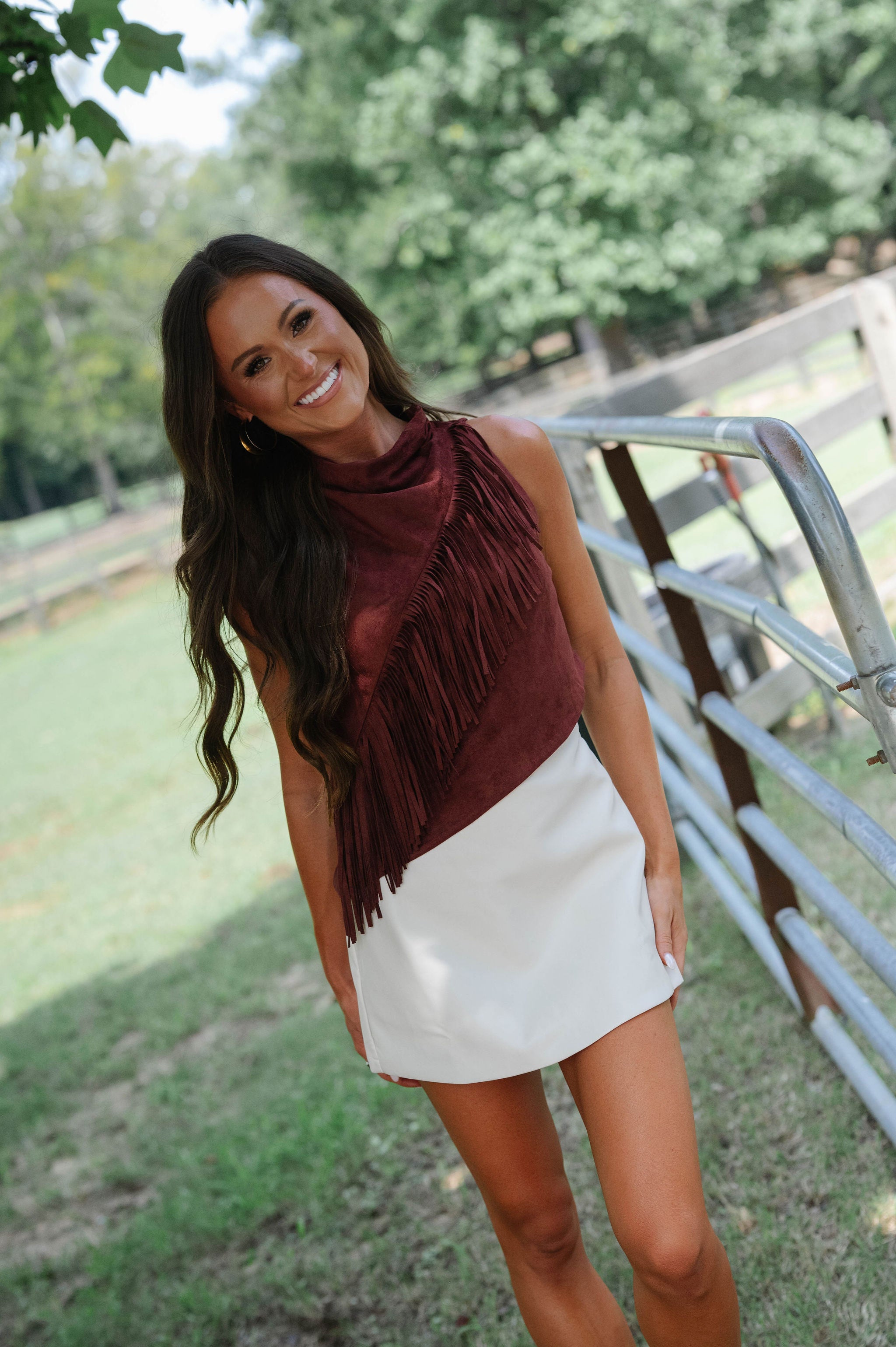 Scout Diagonal Fringe Tank-Brick