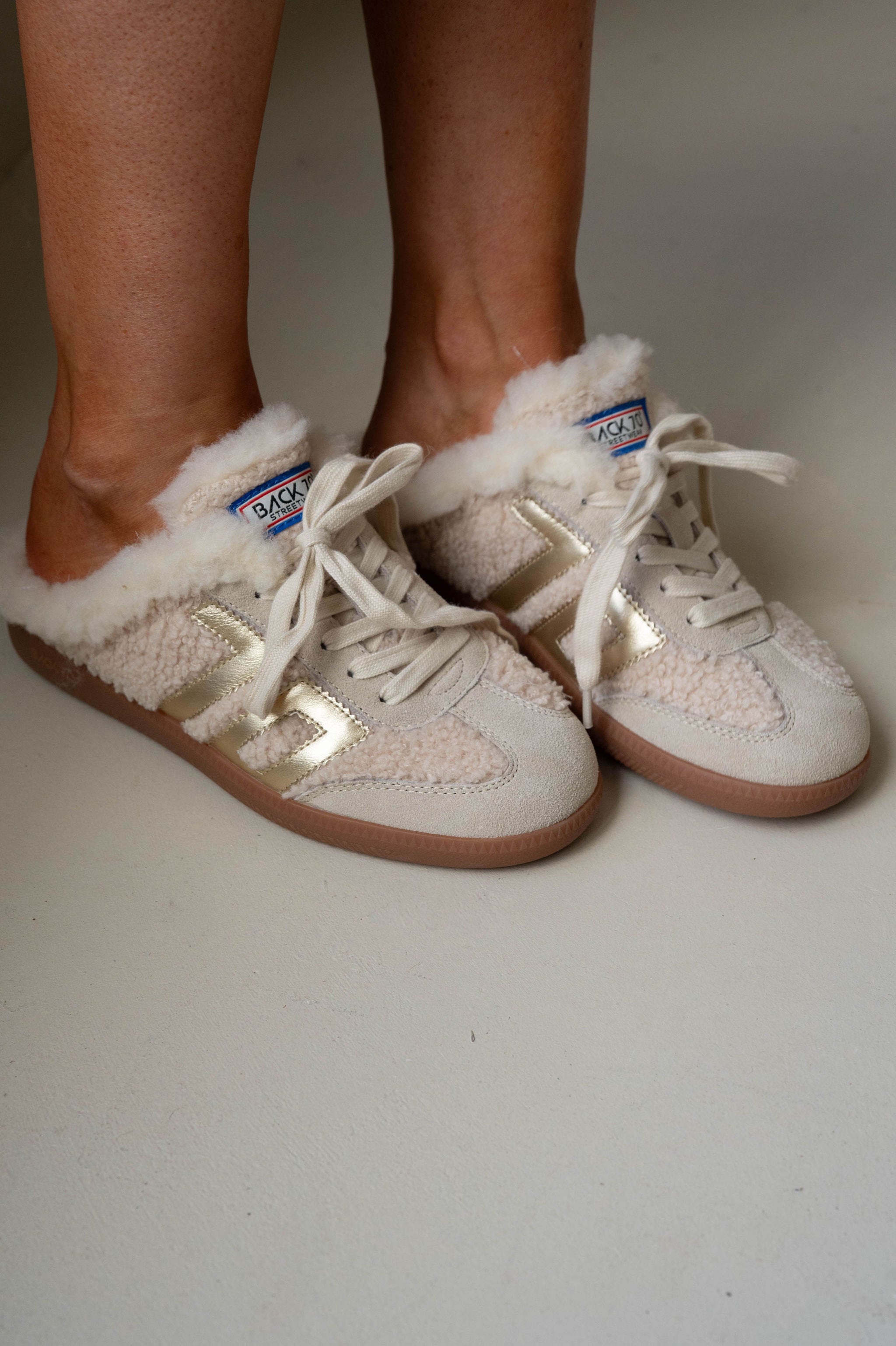 Back70 Easter Slide Sneakers-Butter/Gold