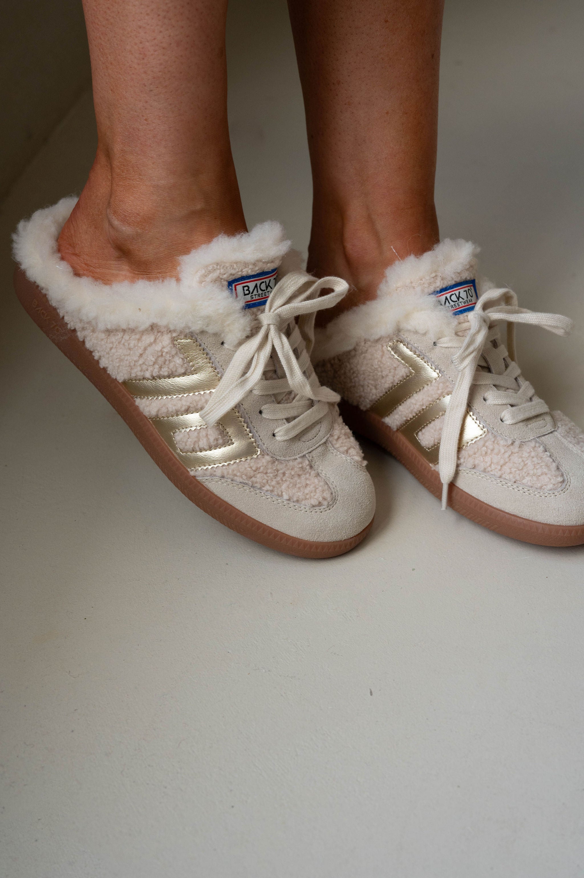 Back70 Easter Slide Sneakers-Butter/Gold