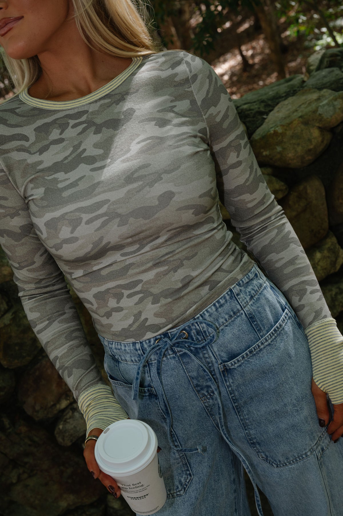 Camo Long Sleeve Top