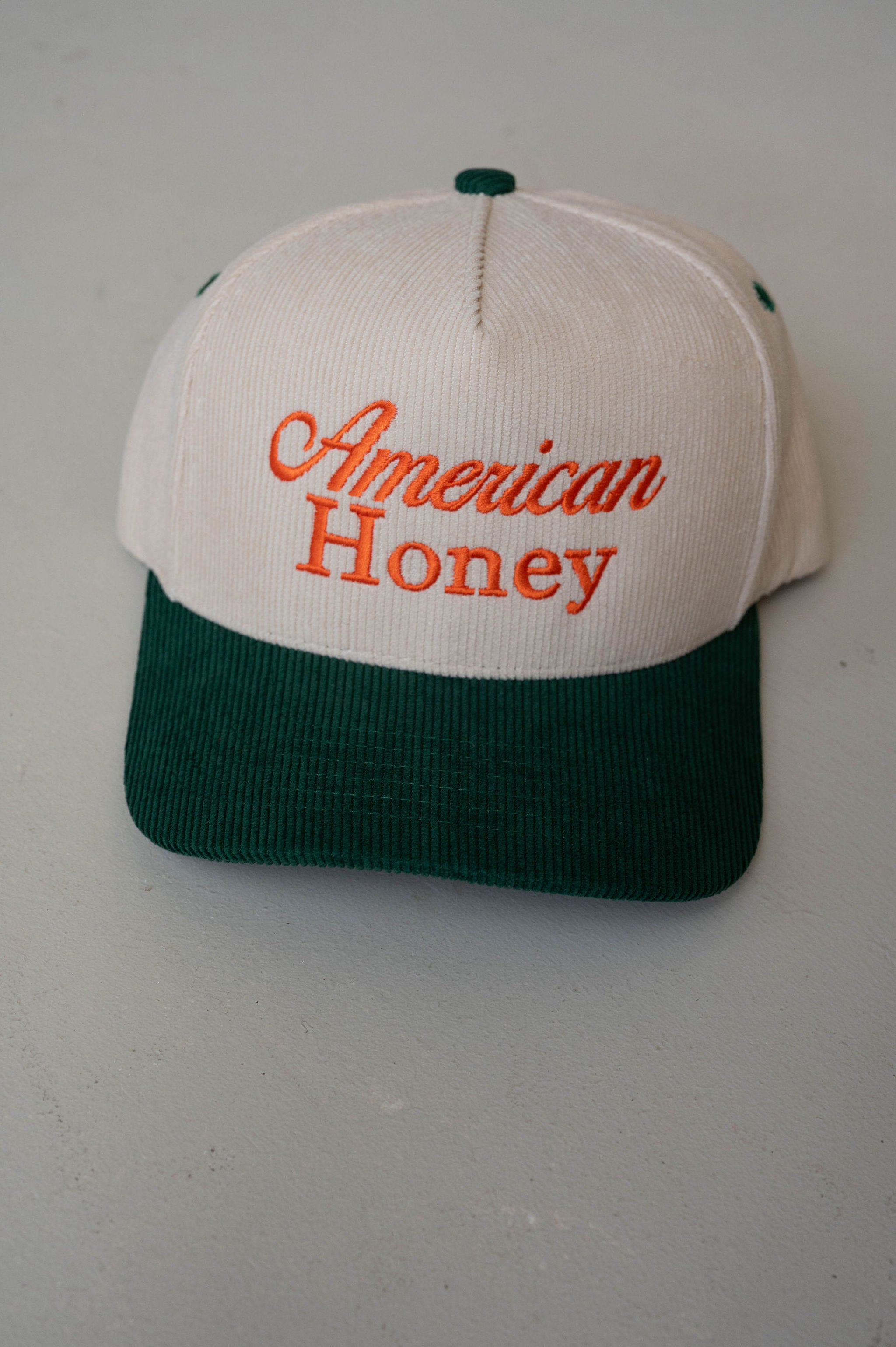 "American Honey" Corduroy Hat-Green