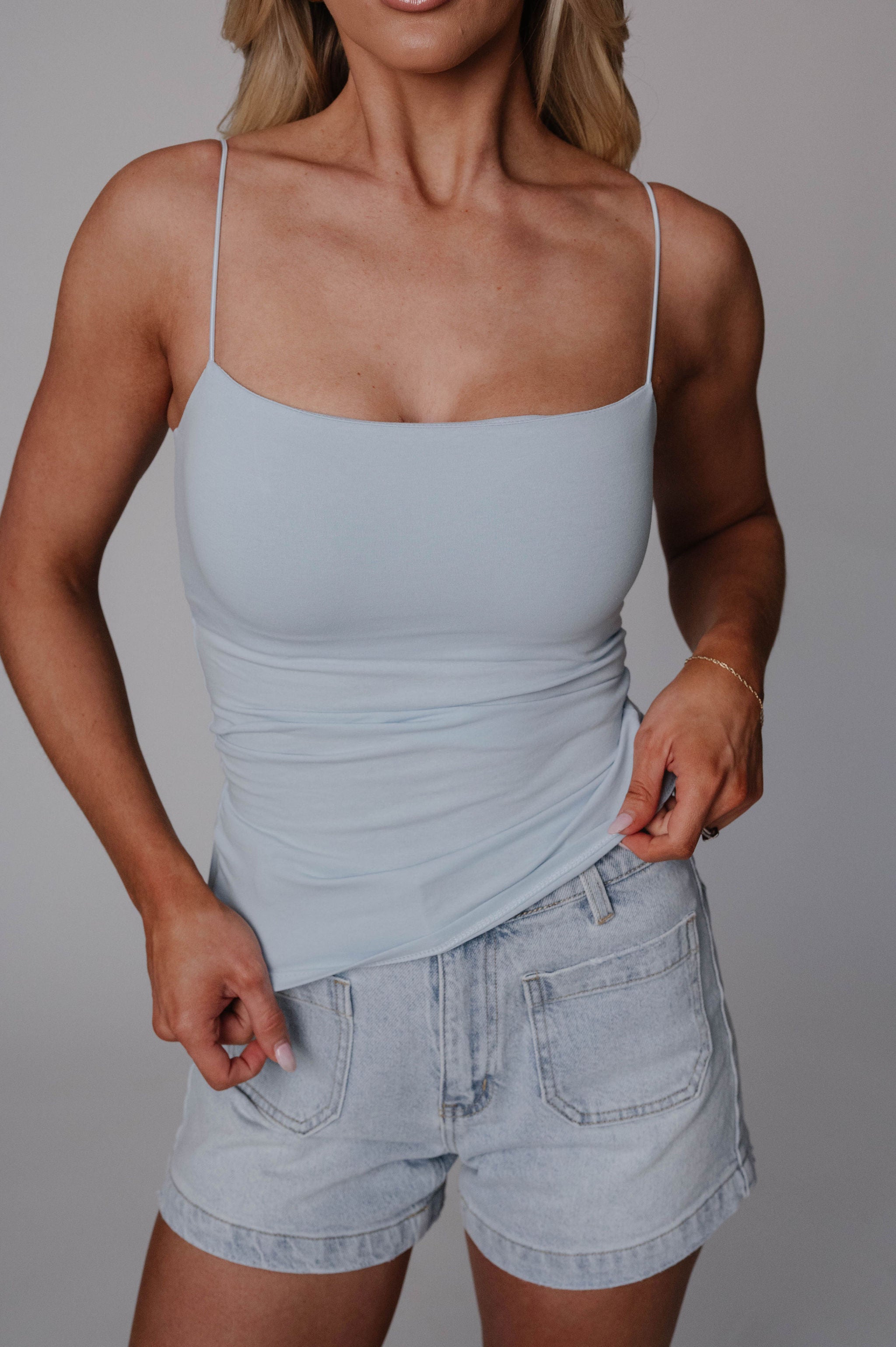 Camille Tank Top-Baby Blue