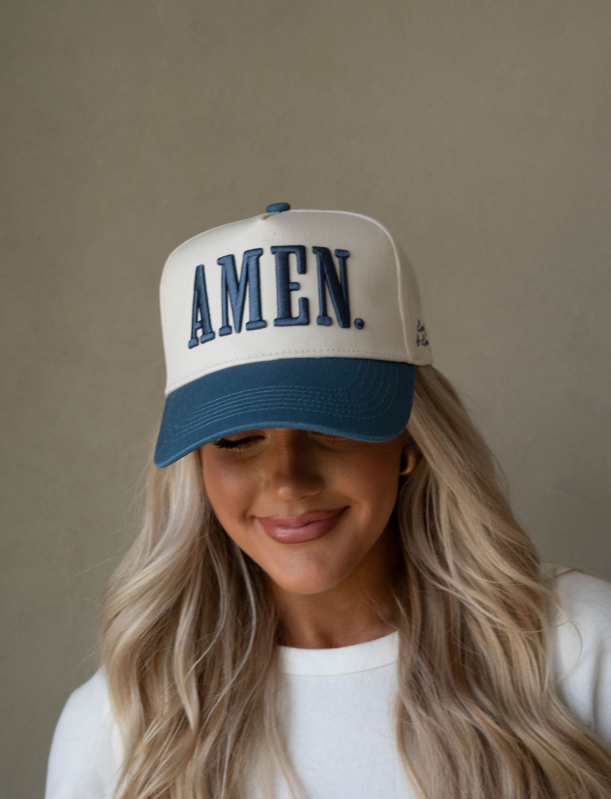 "AMEN" Trucker Hat-Slate Blue