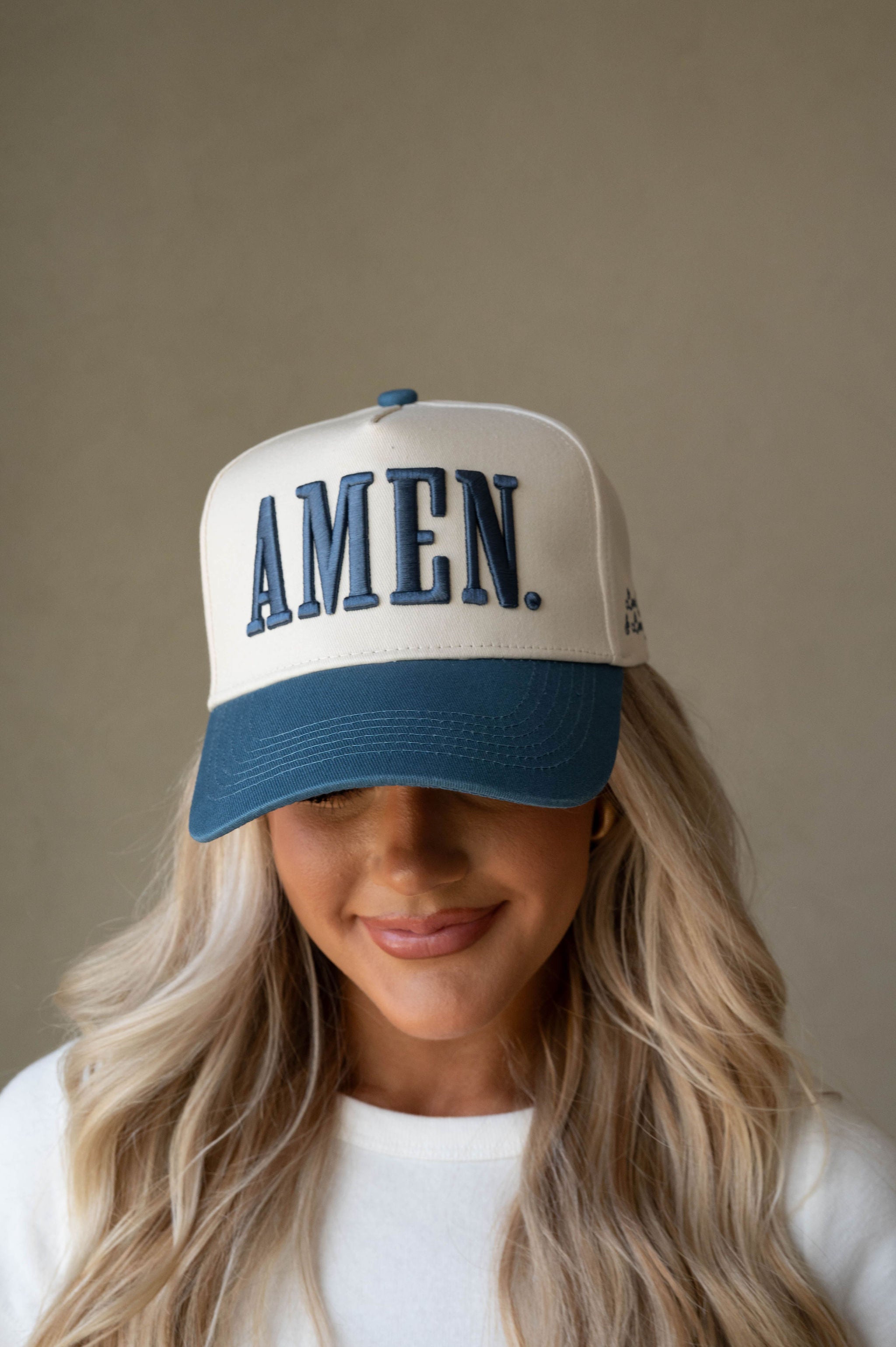 "AMEN" Trucker Hat-Slate Blue