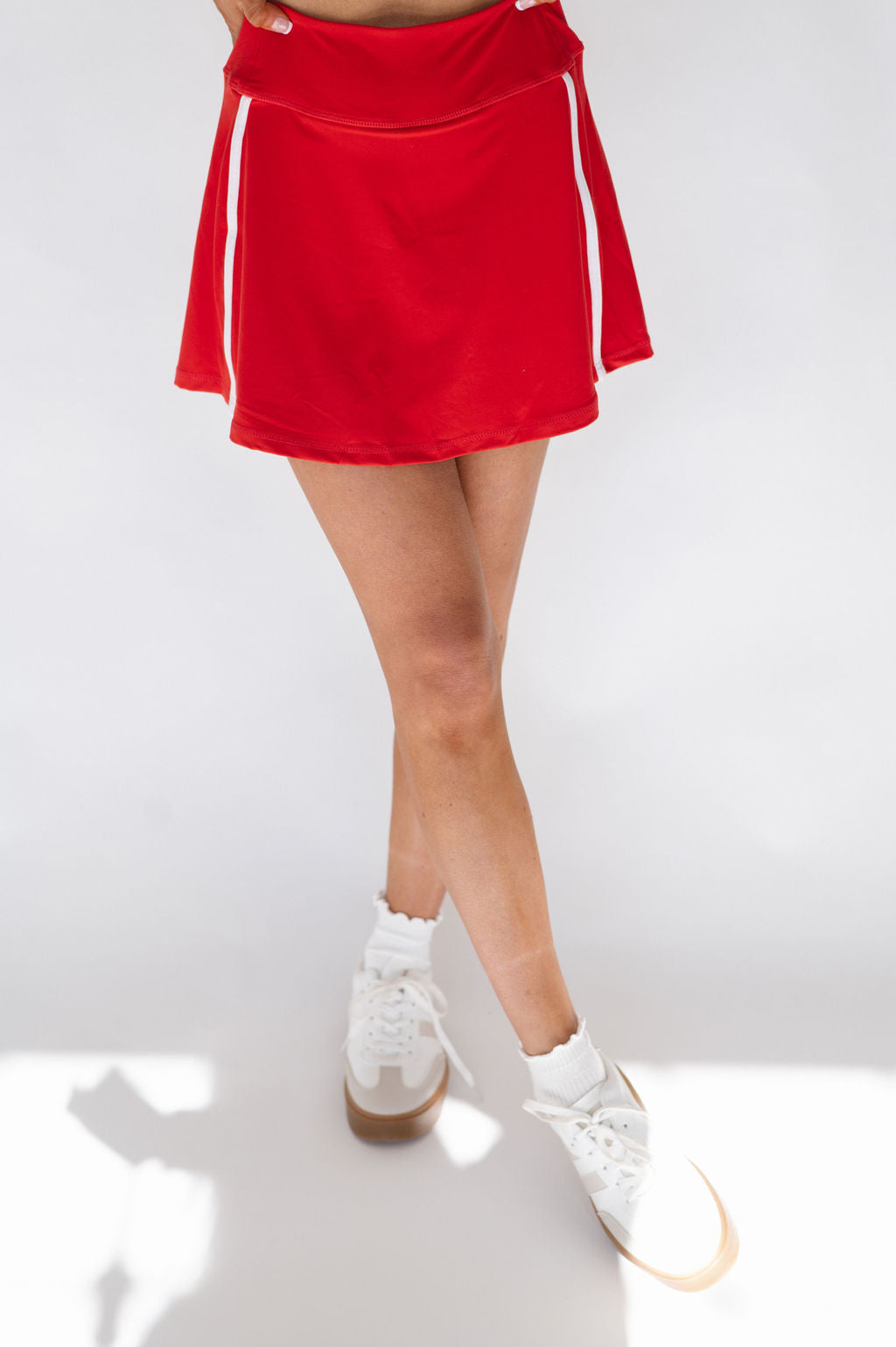 Abigail Active Skort Set-Red/White