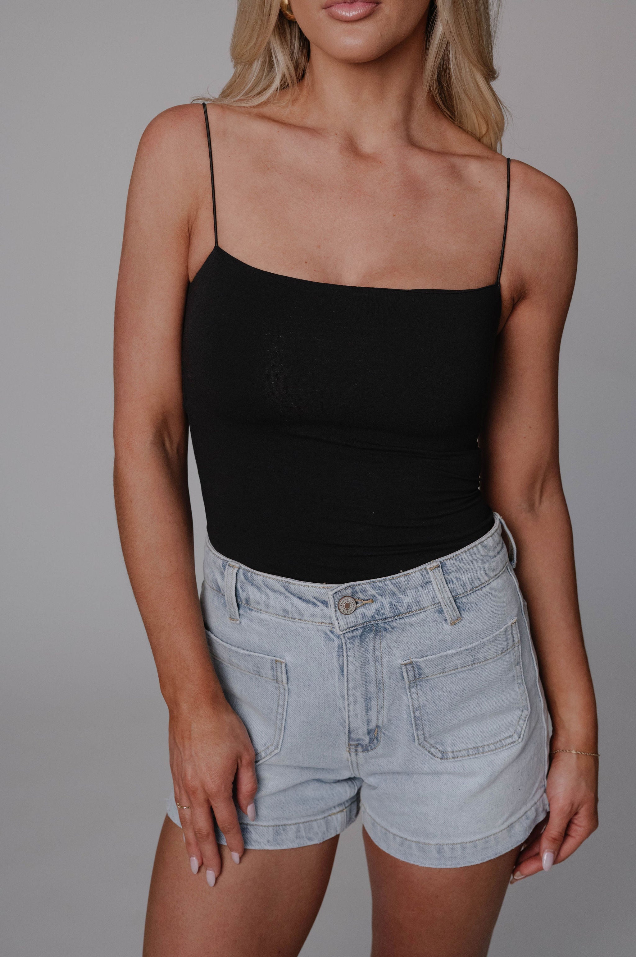 Camille Tank Top-Black