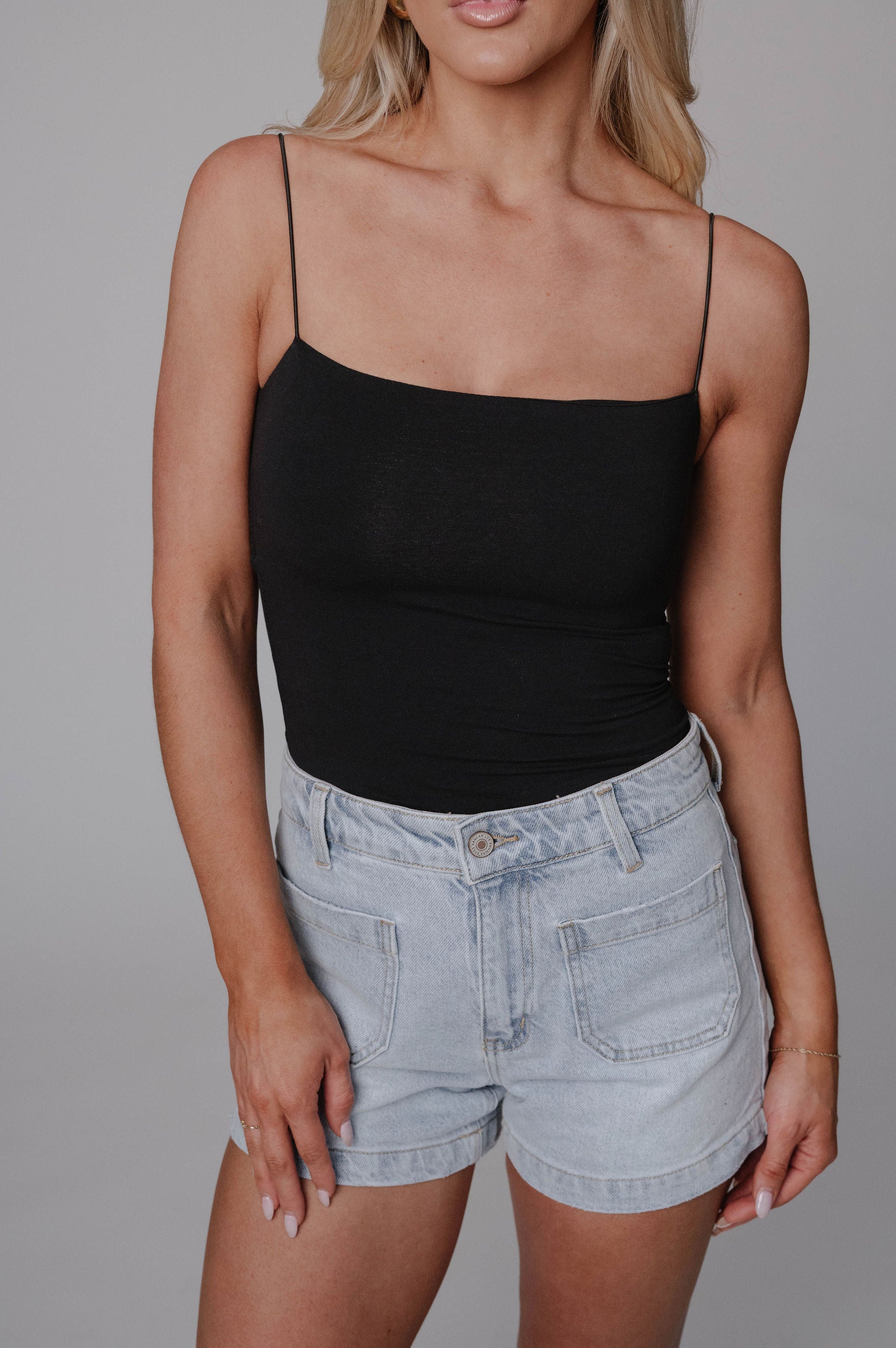 Camille Tank Top-Black