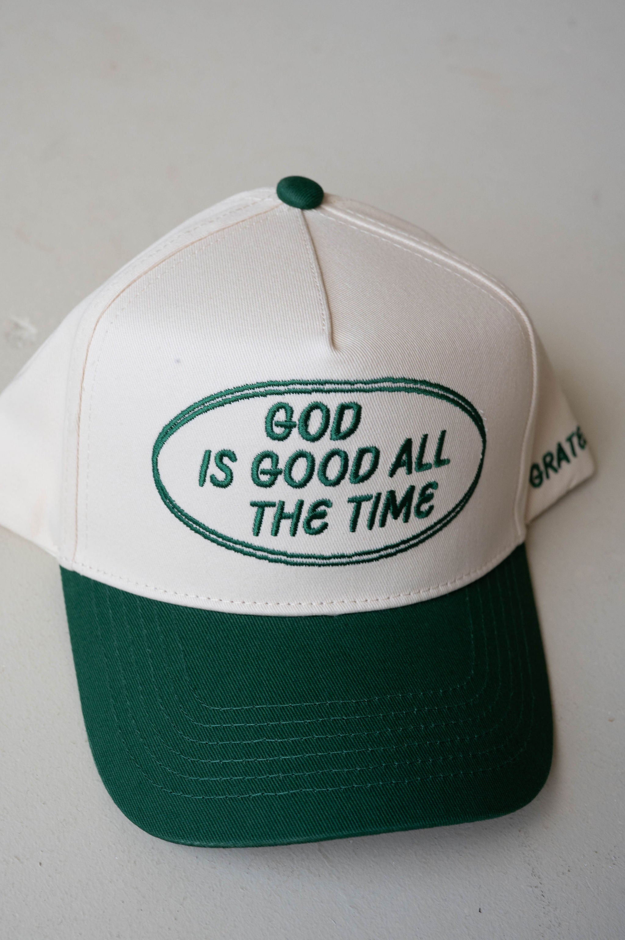"God is Good" Trucker Hat-Green