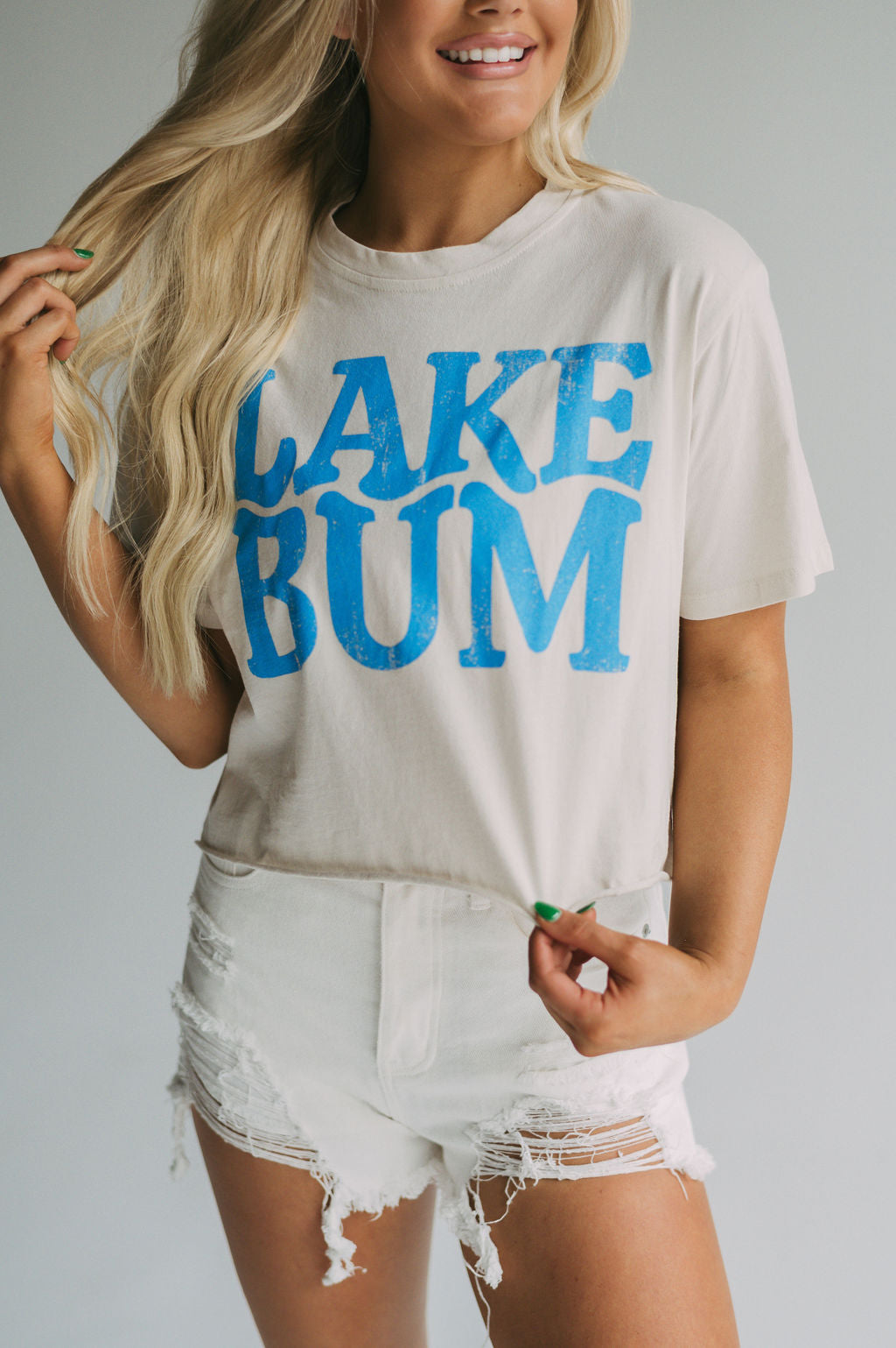"Lake Bum" Tee- Off White