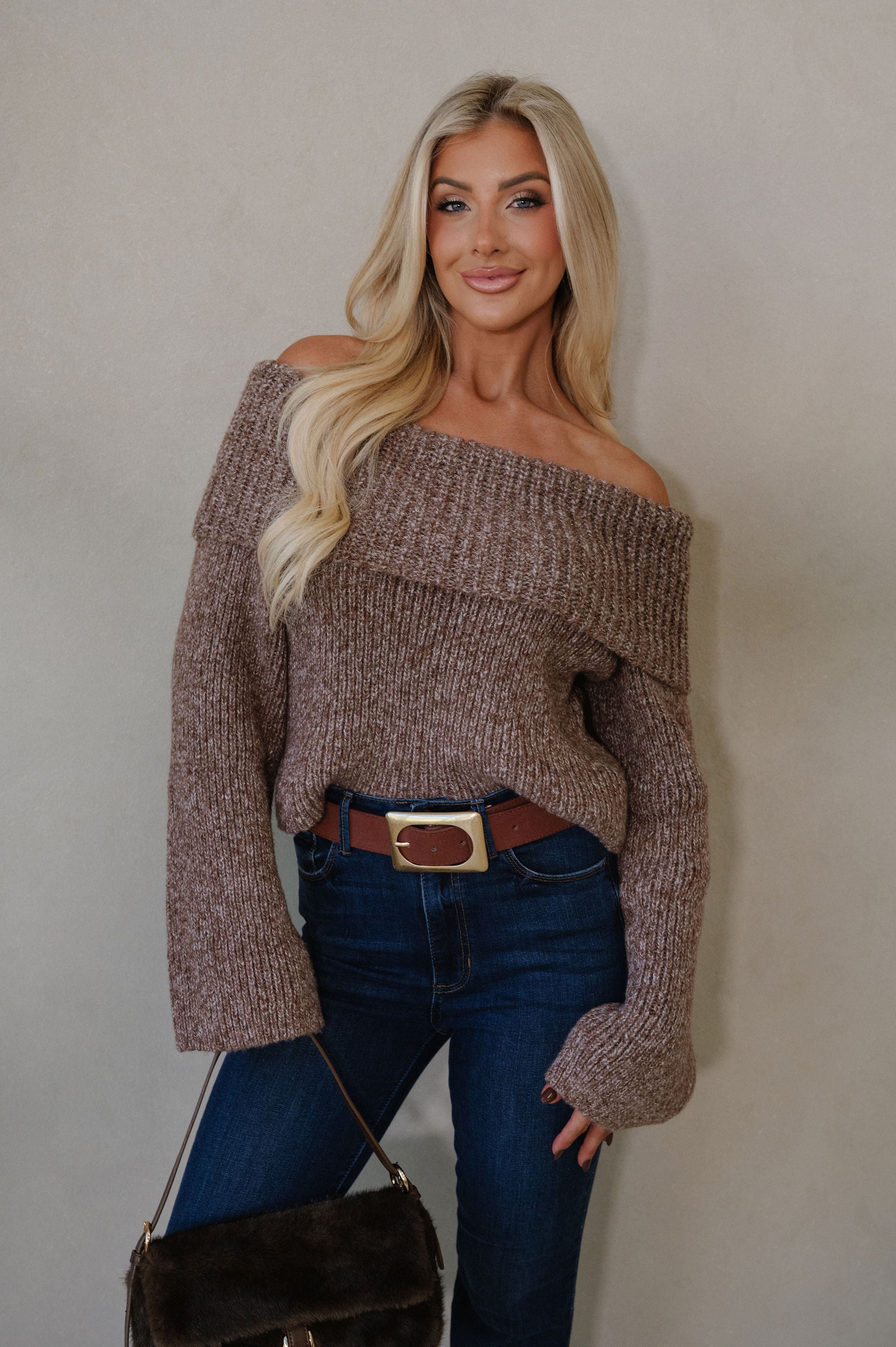 Benny OTS Sweater-Brown