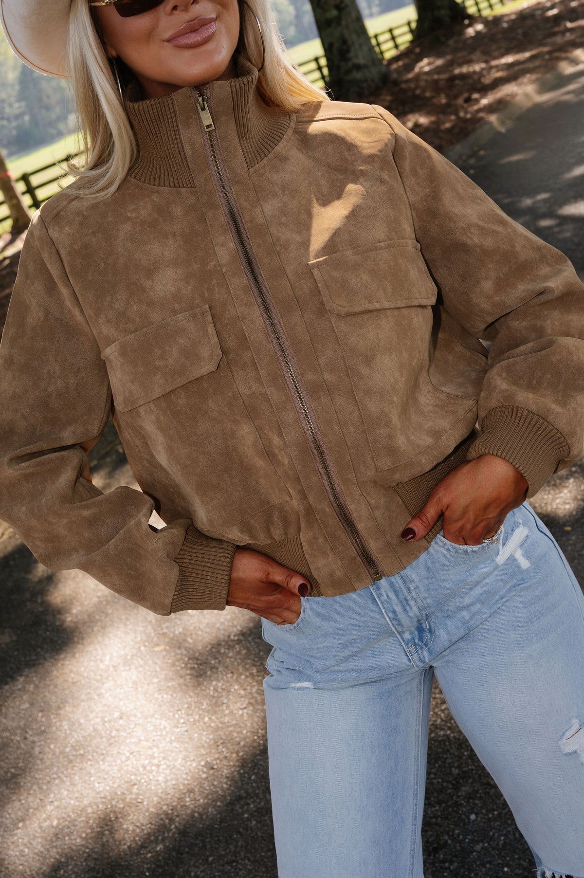 Amber Collared Jacket-Mocha