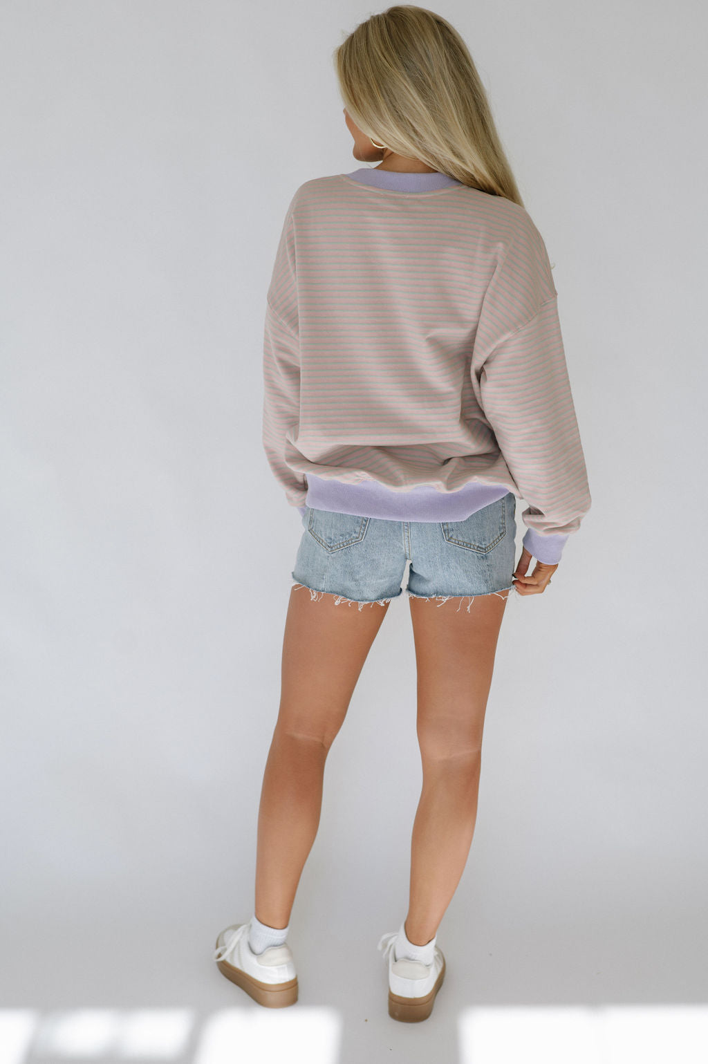 Lottie Oversized Sweatshirt-Pink/Green