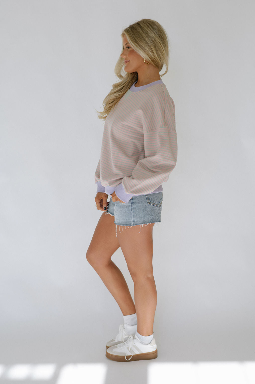 Lottie Oversized Sweatshirt-Pink/Green