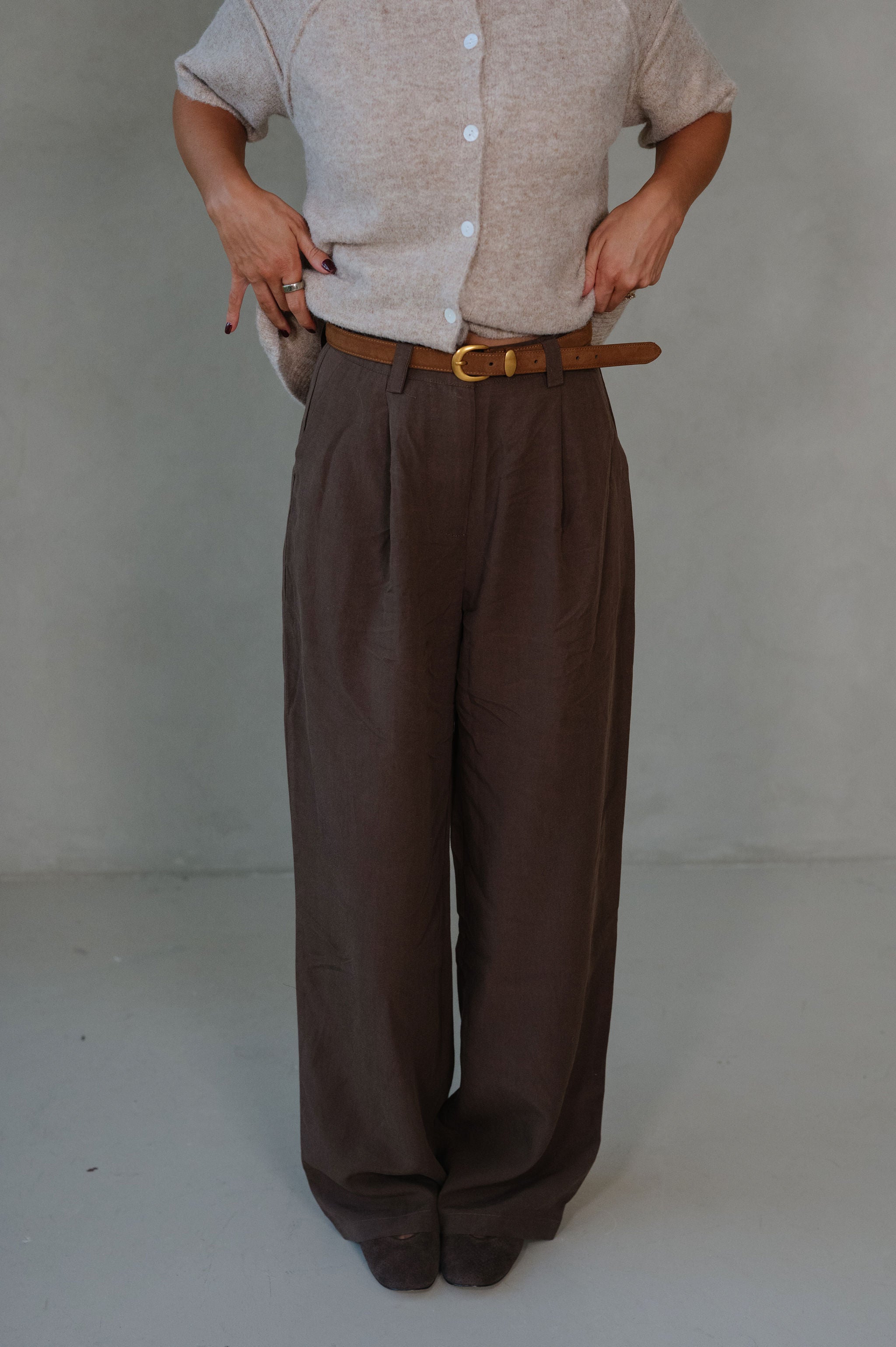 Wrenley Trouser Pant-Brown