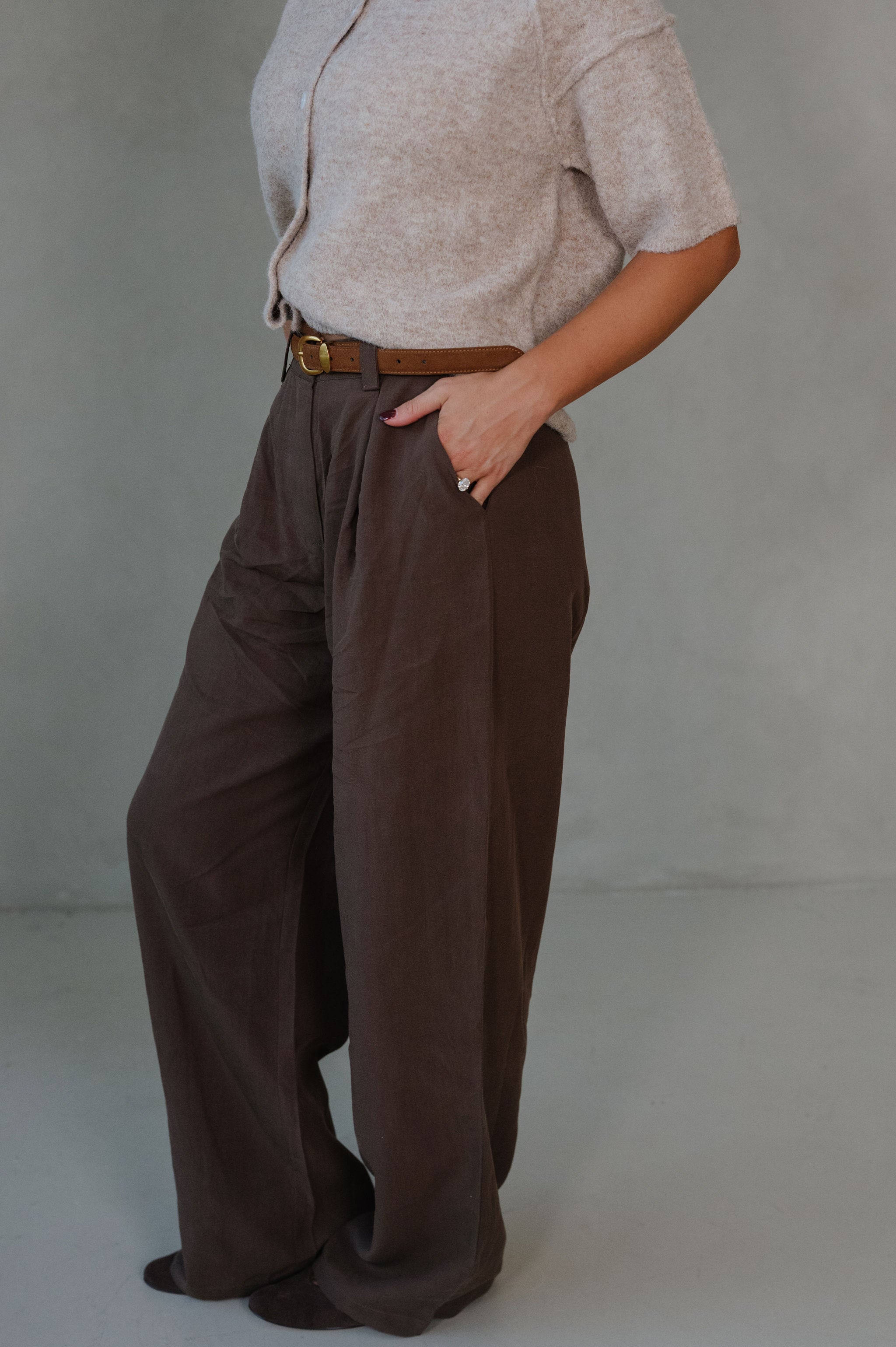 Wrenley Trouser Pant-Brown