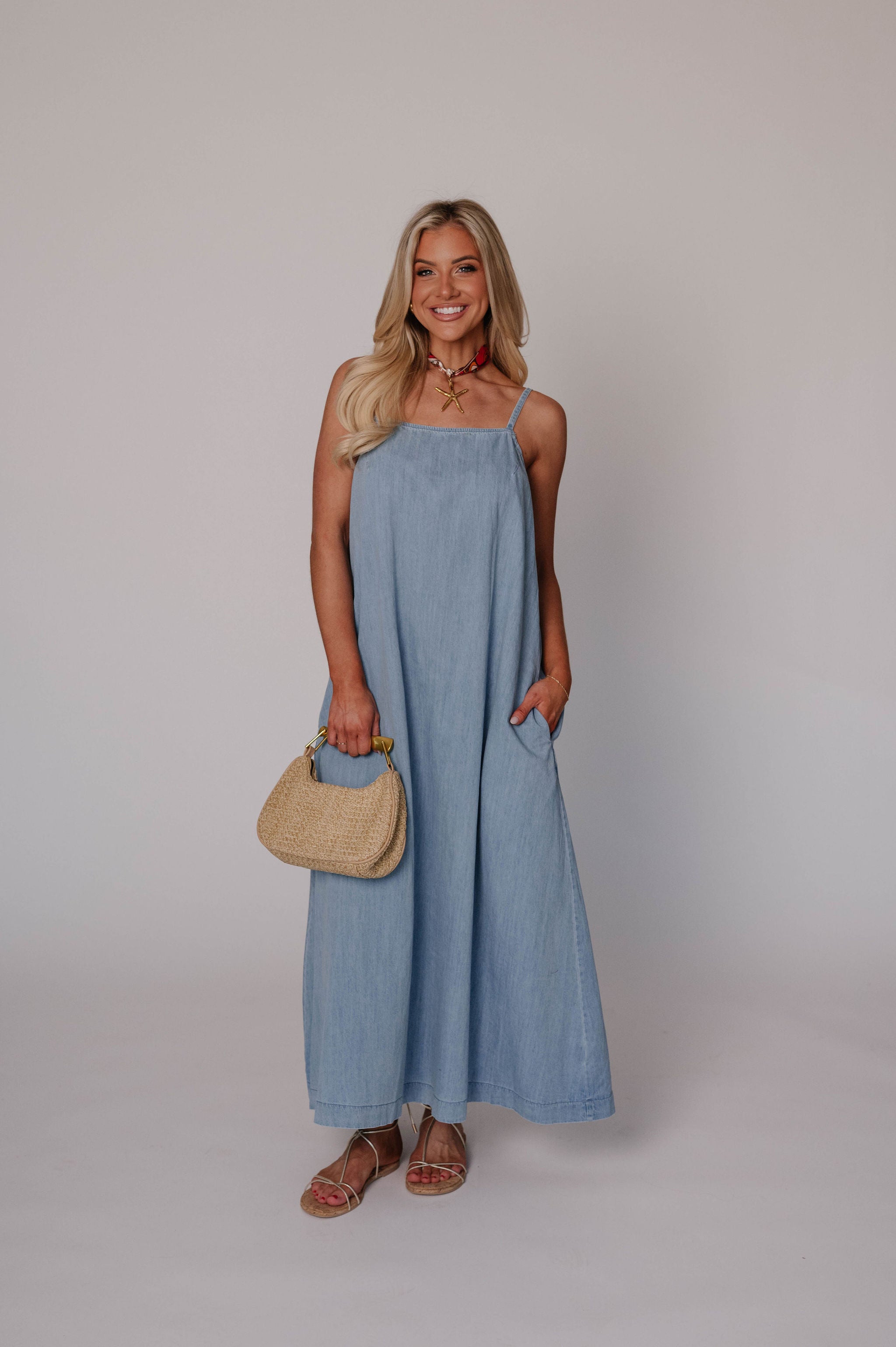 Josephine Maxi Dress-Denim